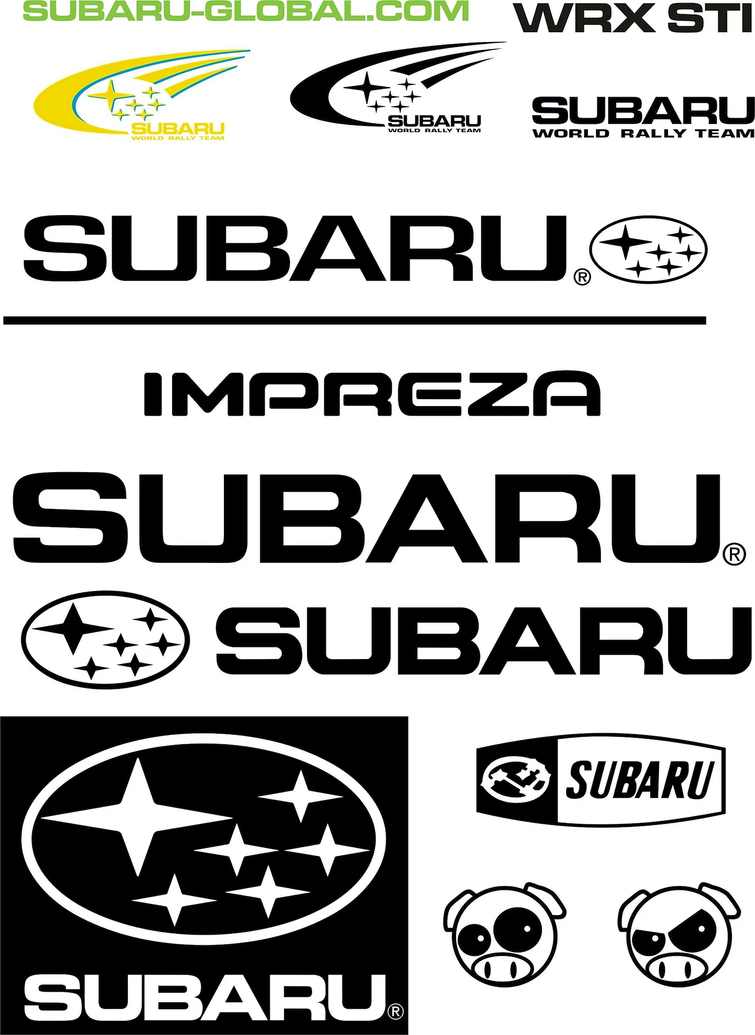 Subaru наклейки