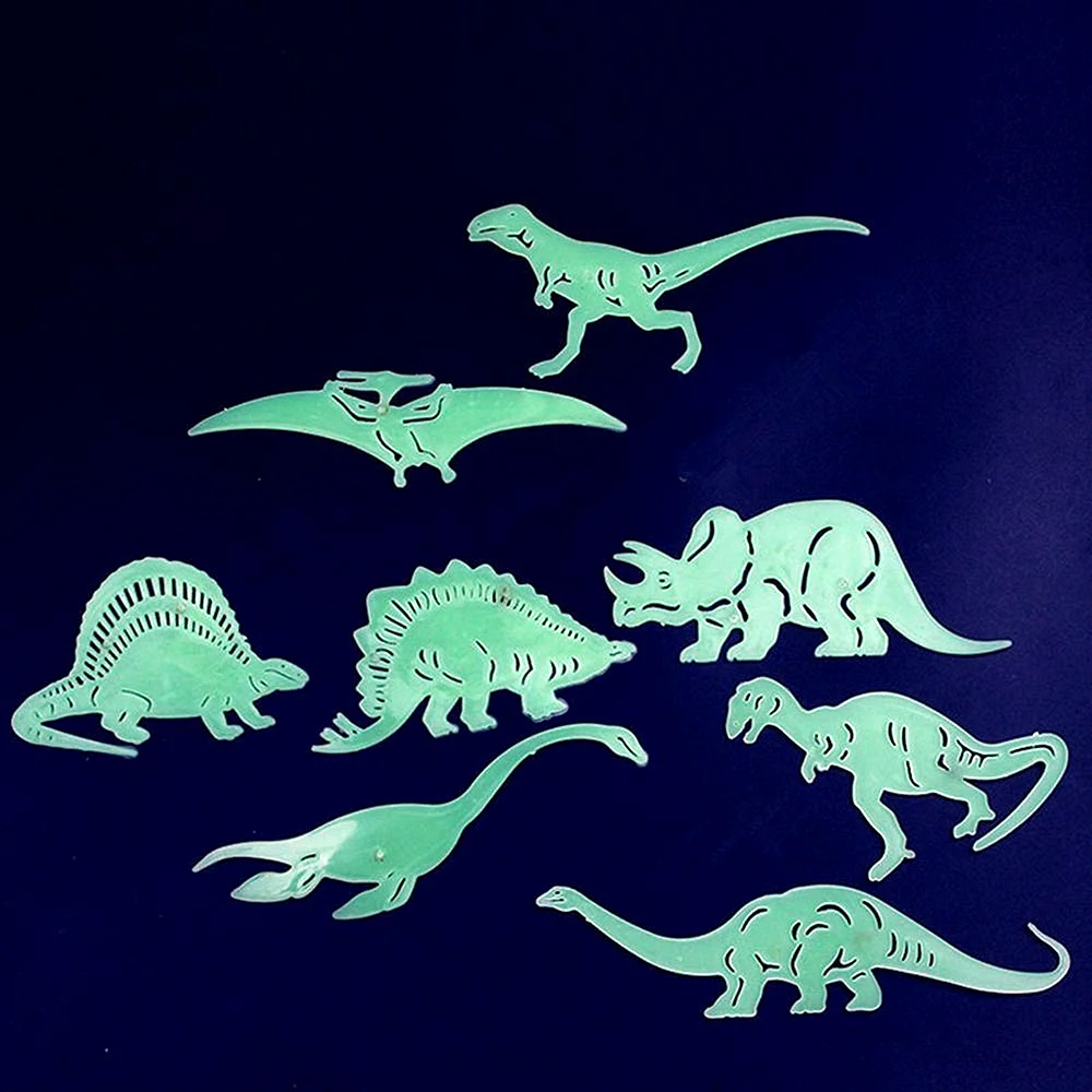 Светящиеся наклейки динозавр