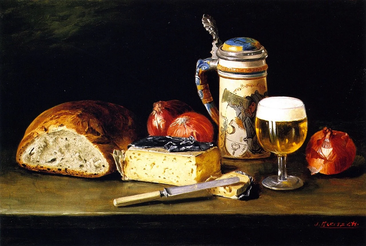 «Сыр, хлеб и вино». Художник Jose Escofet