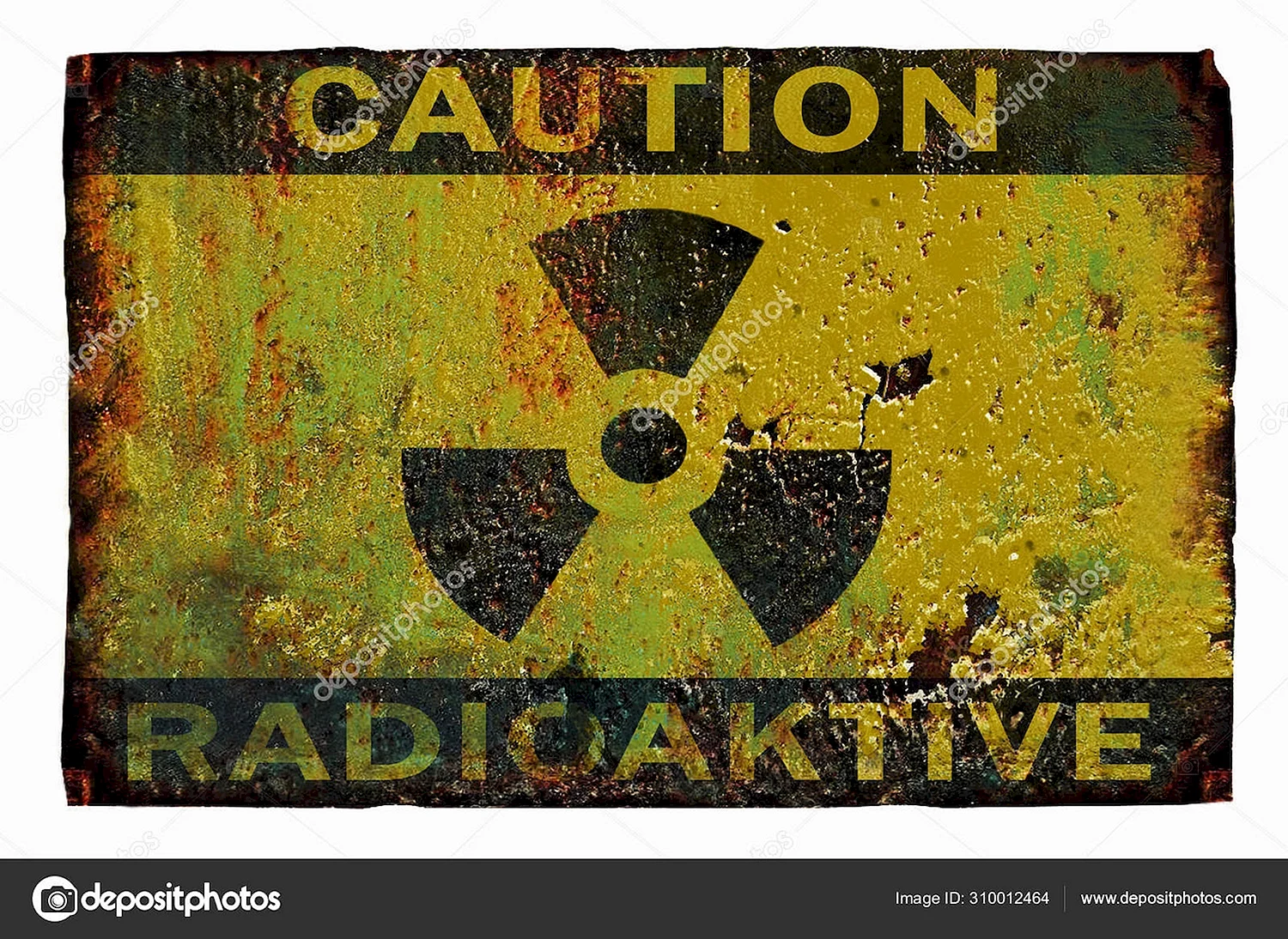Табличка радиация ржавая
