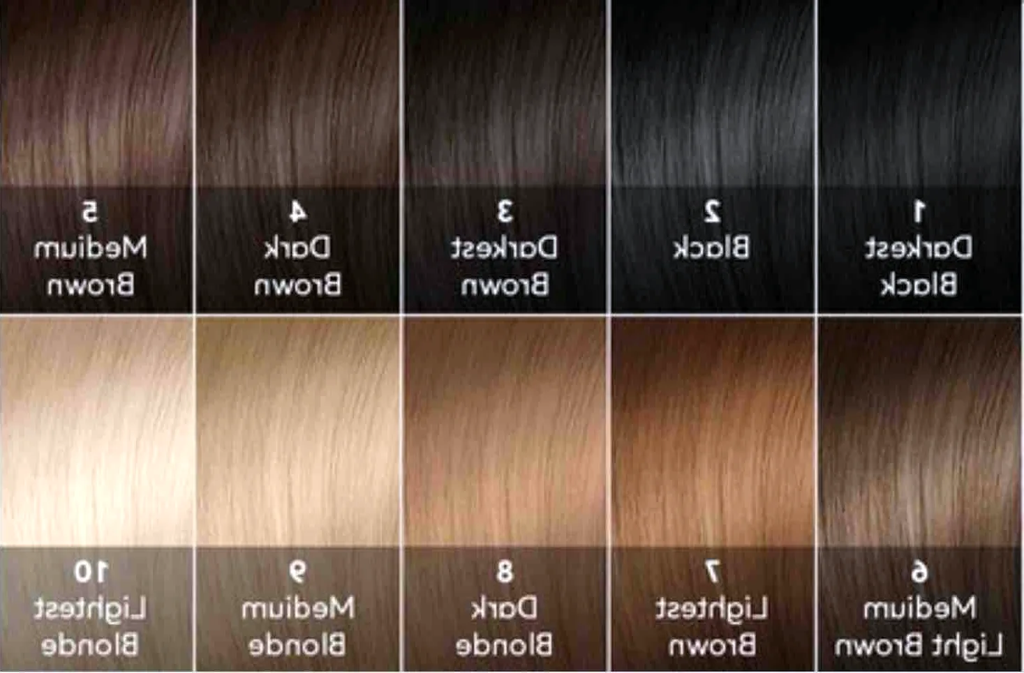 Таблица цветов волос
