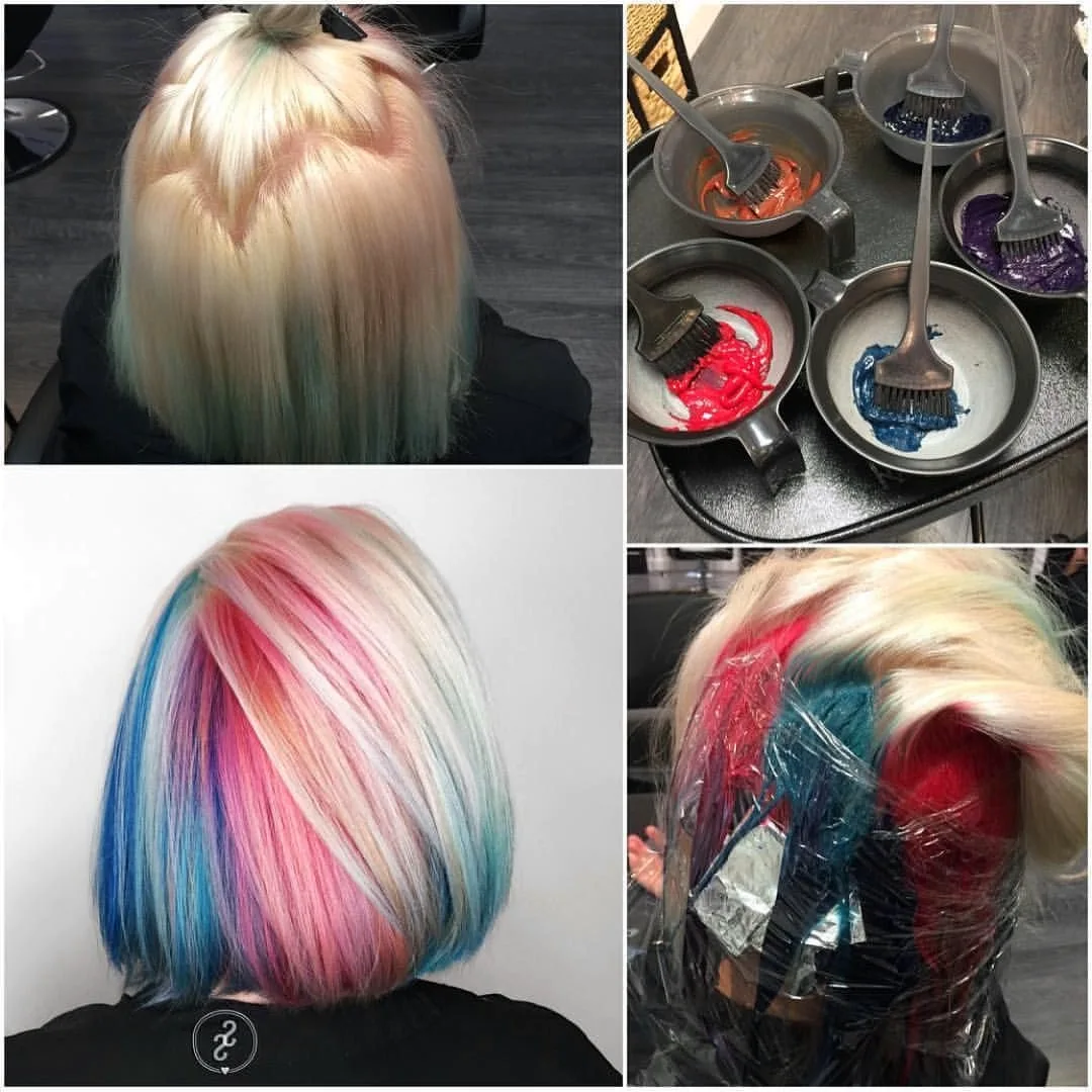 Техники цветного окрашивания волос