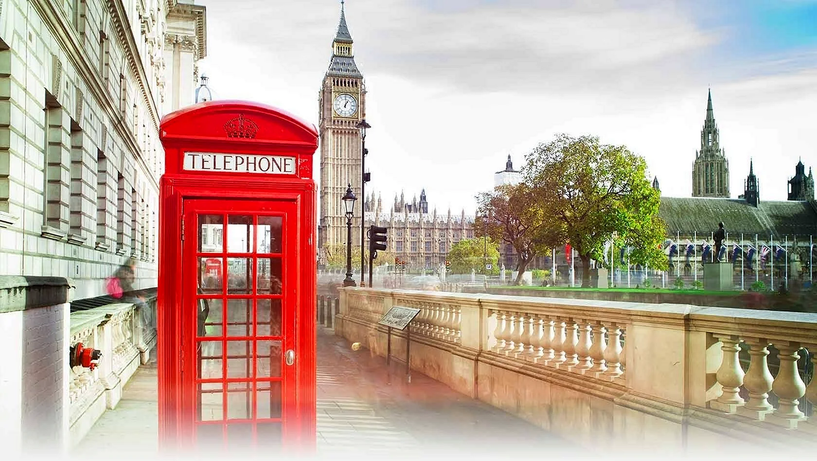 Телефонная будка в Лондоне 4к