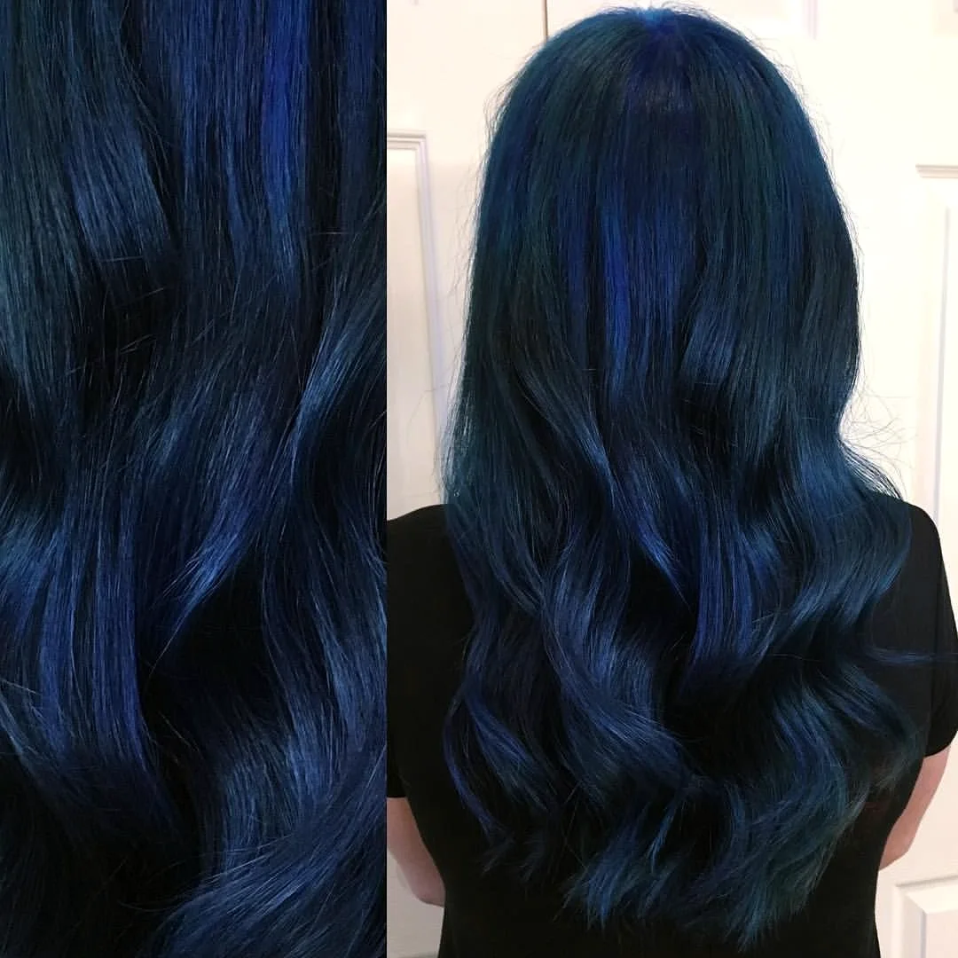 Тёмно-синий цвет волос