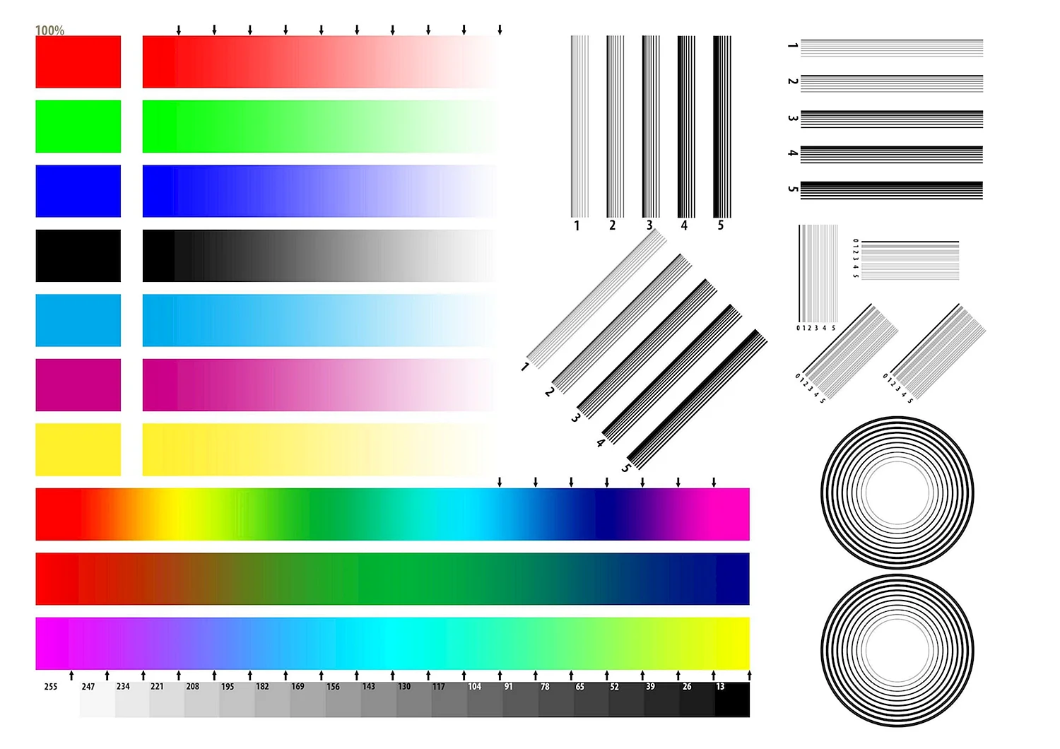 Тест принтера Эпсон 4 цвета