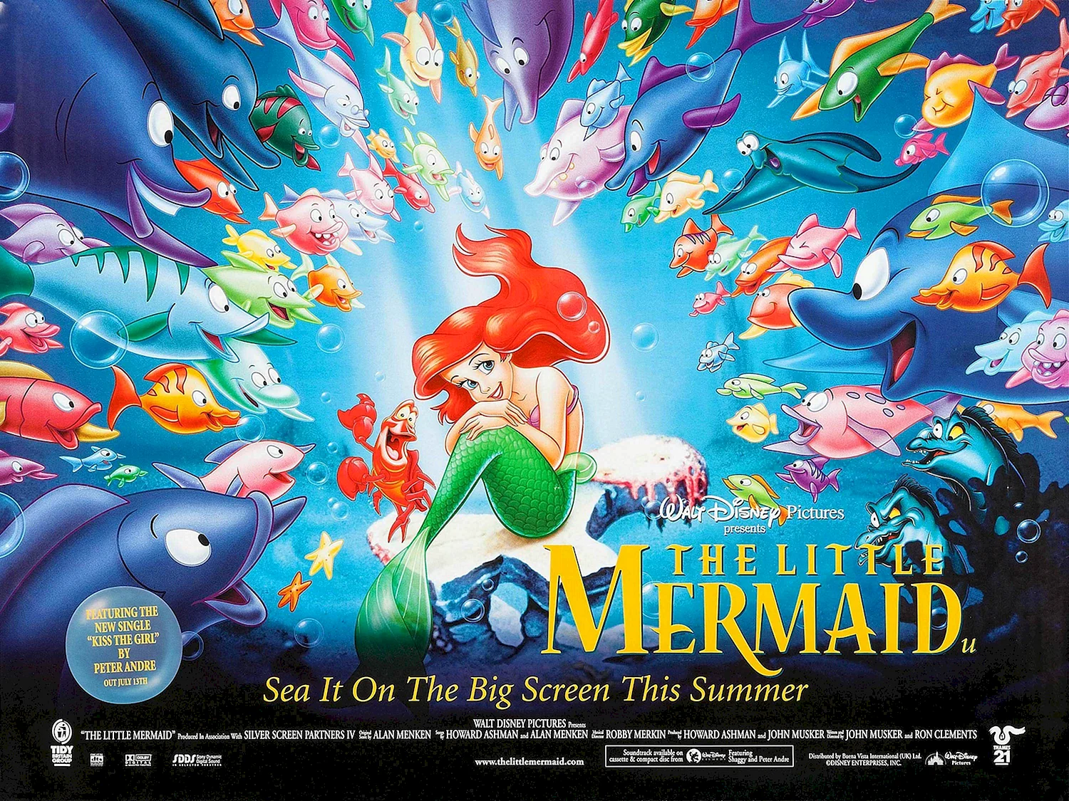 The little Mermaid (1989) Постер