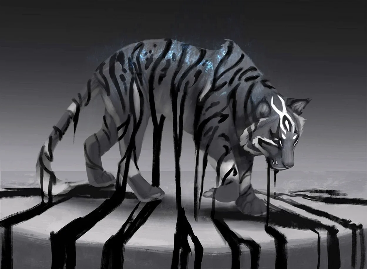 Тигр арт полоски