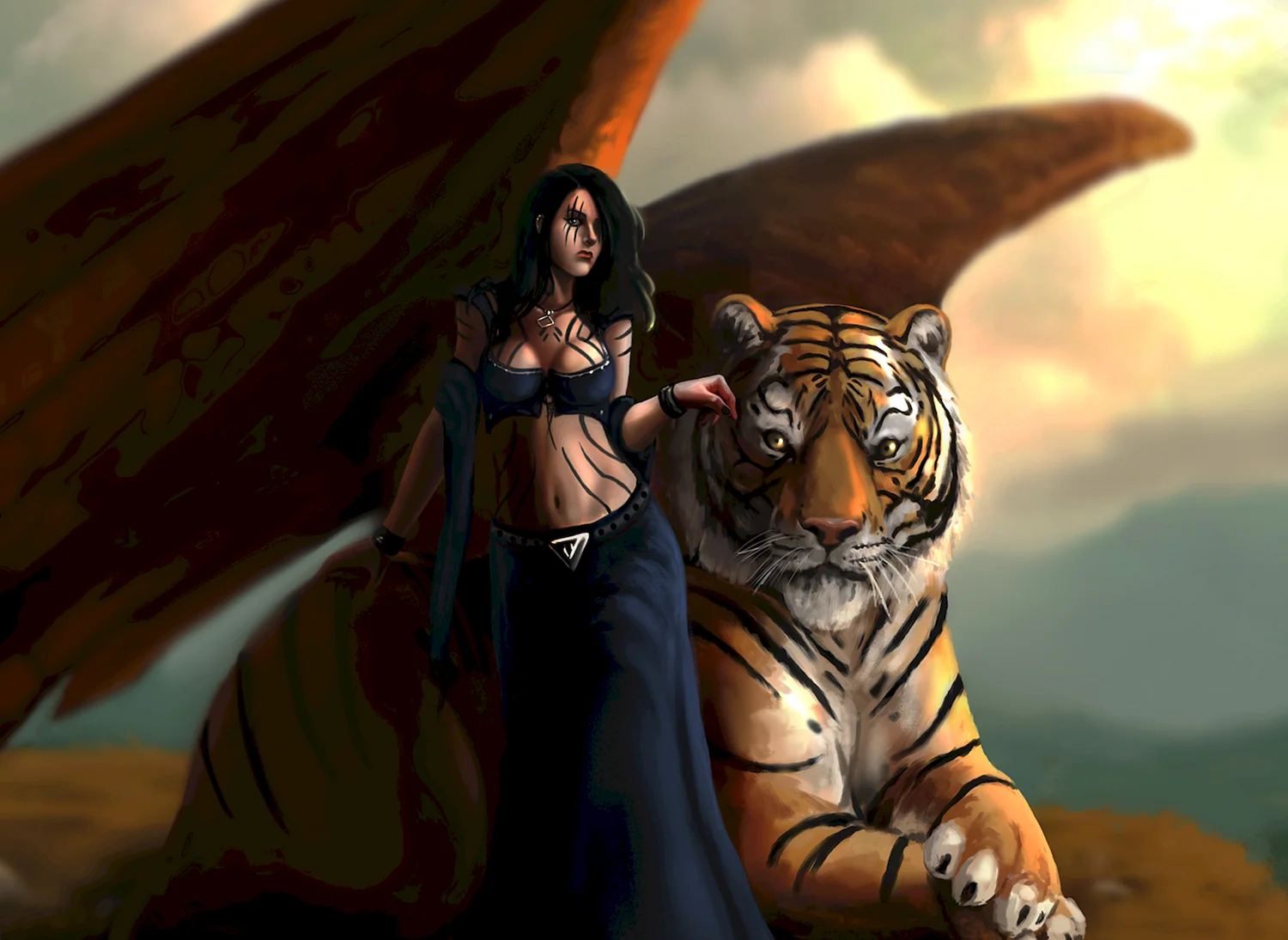 Тигр и девушка