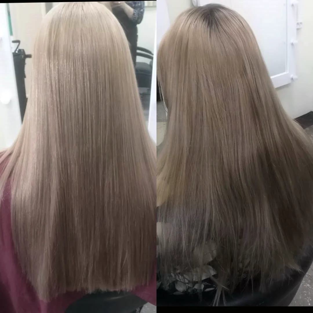 Тонирование волос до и после