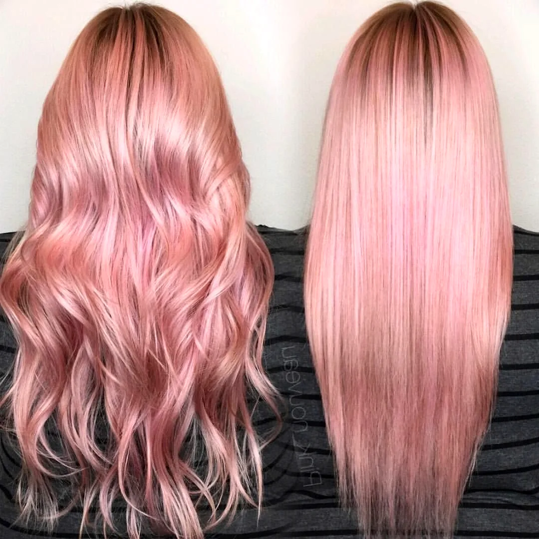 Тонирование волос в розовый цвет