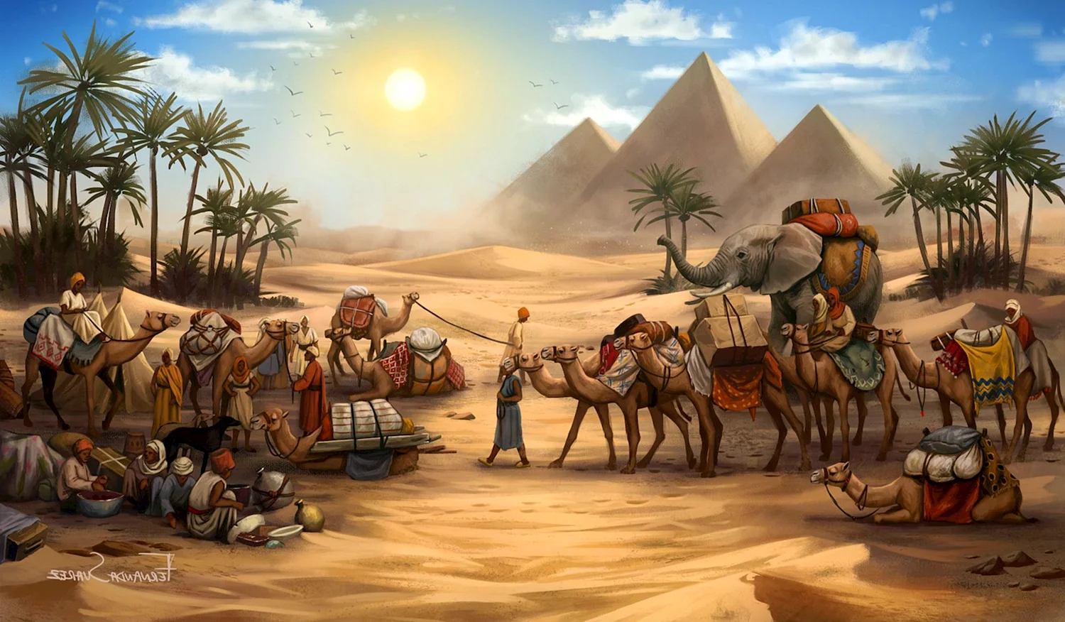 Торговля в древнем Египте Караваны
