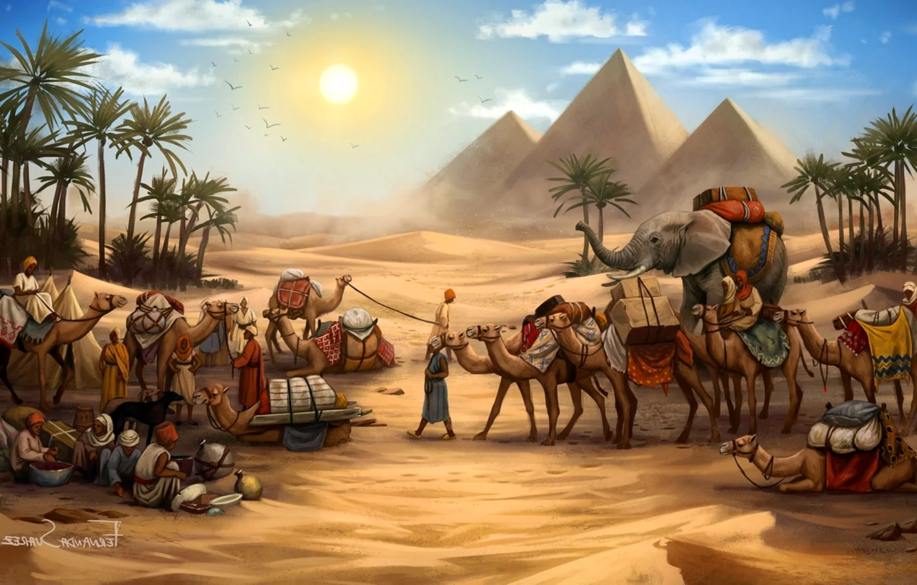 Торговля в древнем Египте Караваны