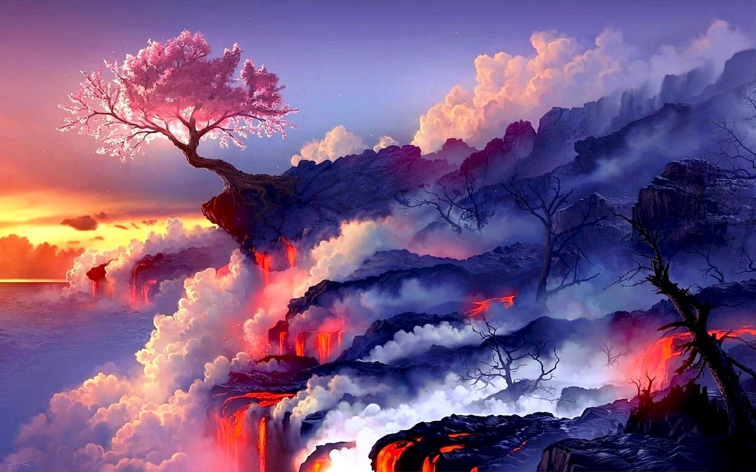 Тори Лангрейн Сакура на краю вулкана