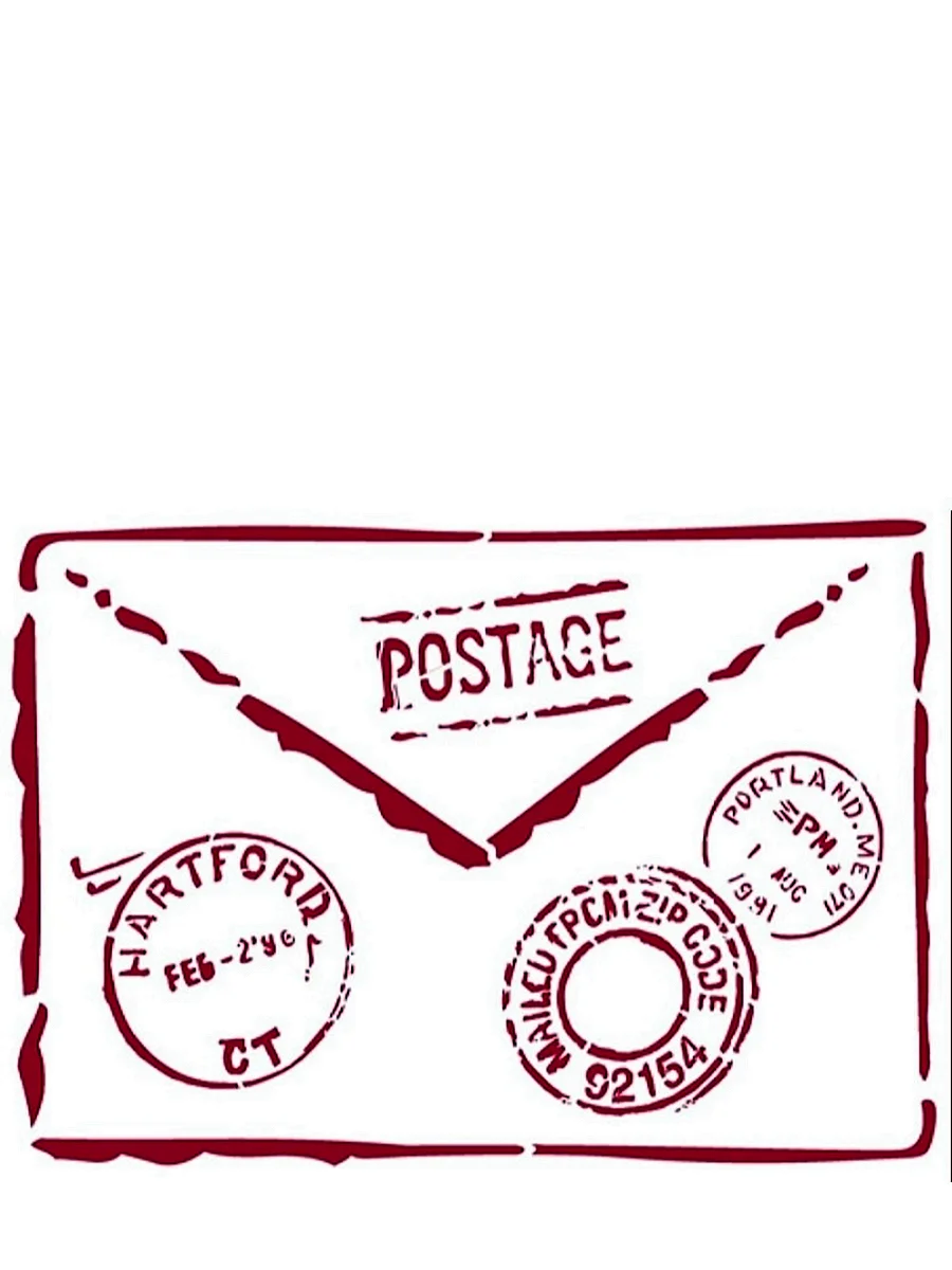 Трафарет почта