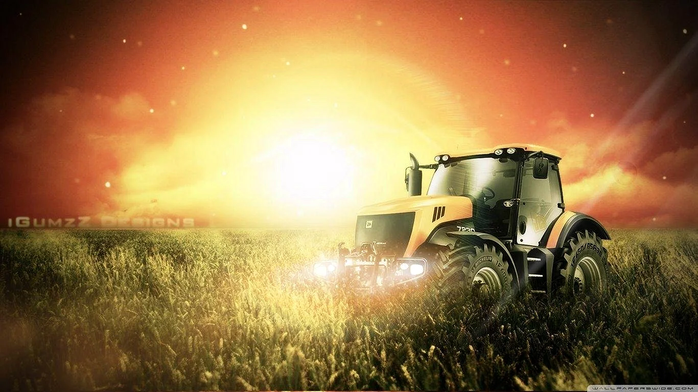 Трактор фон