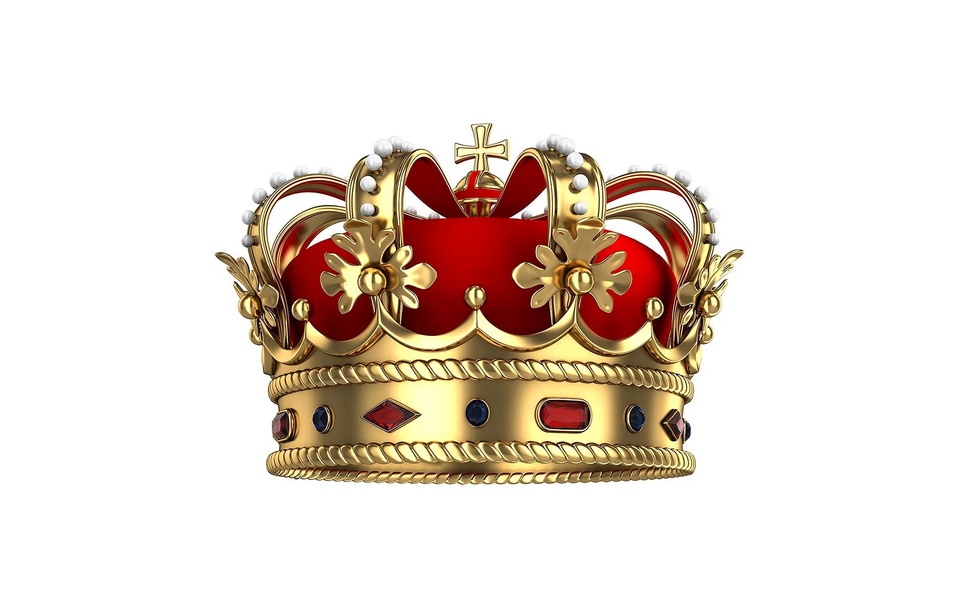 Царская корона на белом фоне