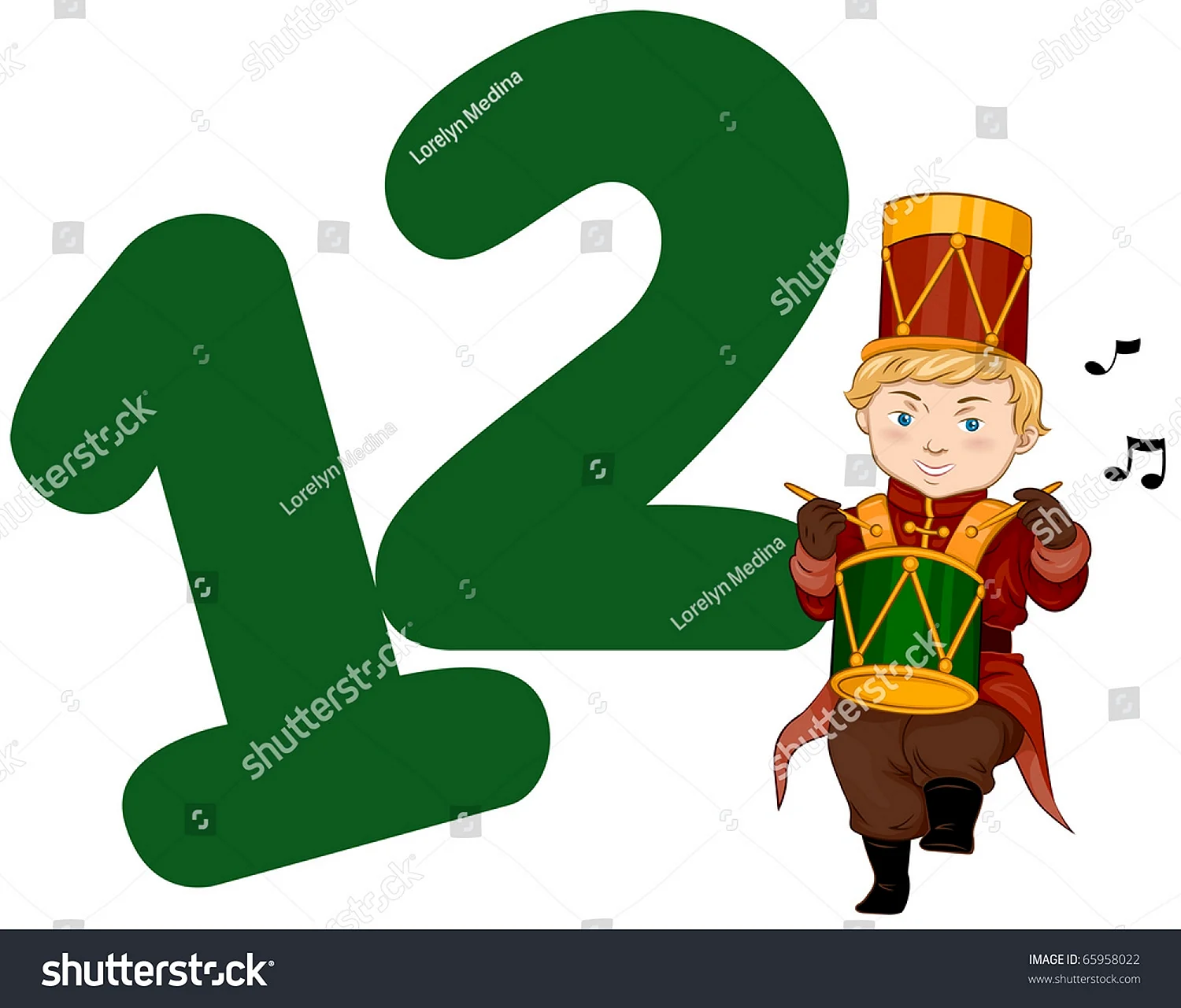 Цифра 12 для детей