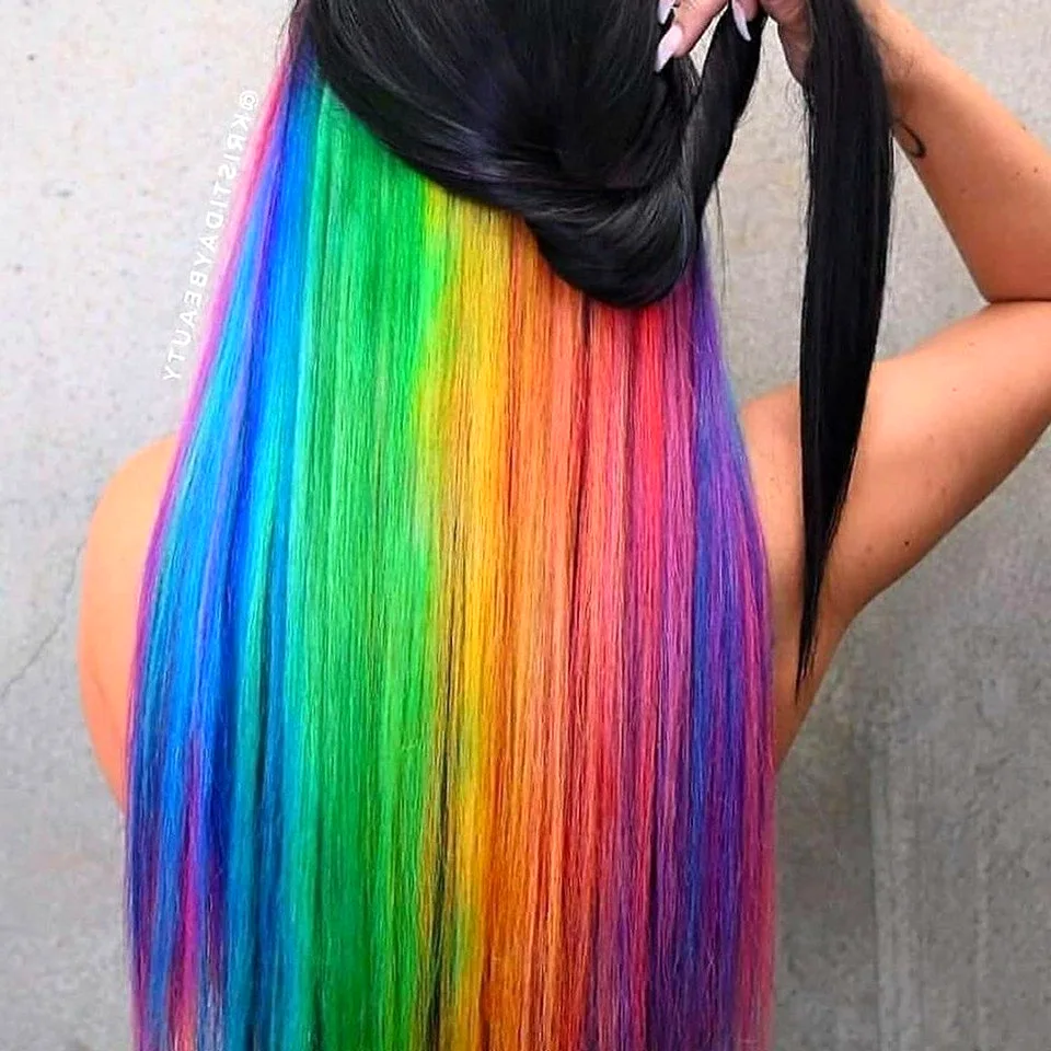 Цветное афронаращивание волос