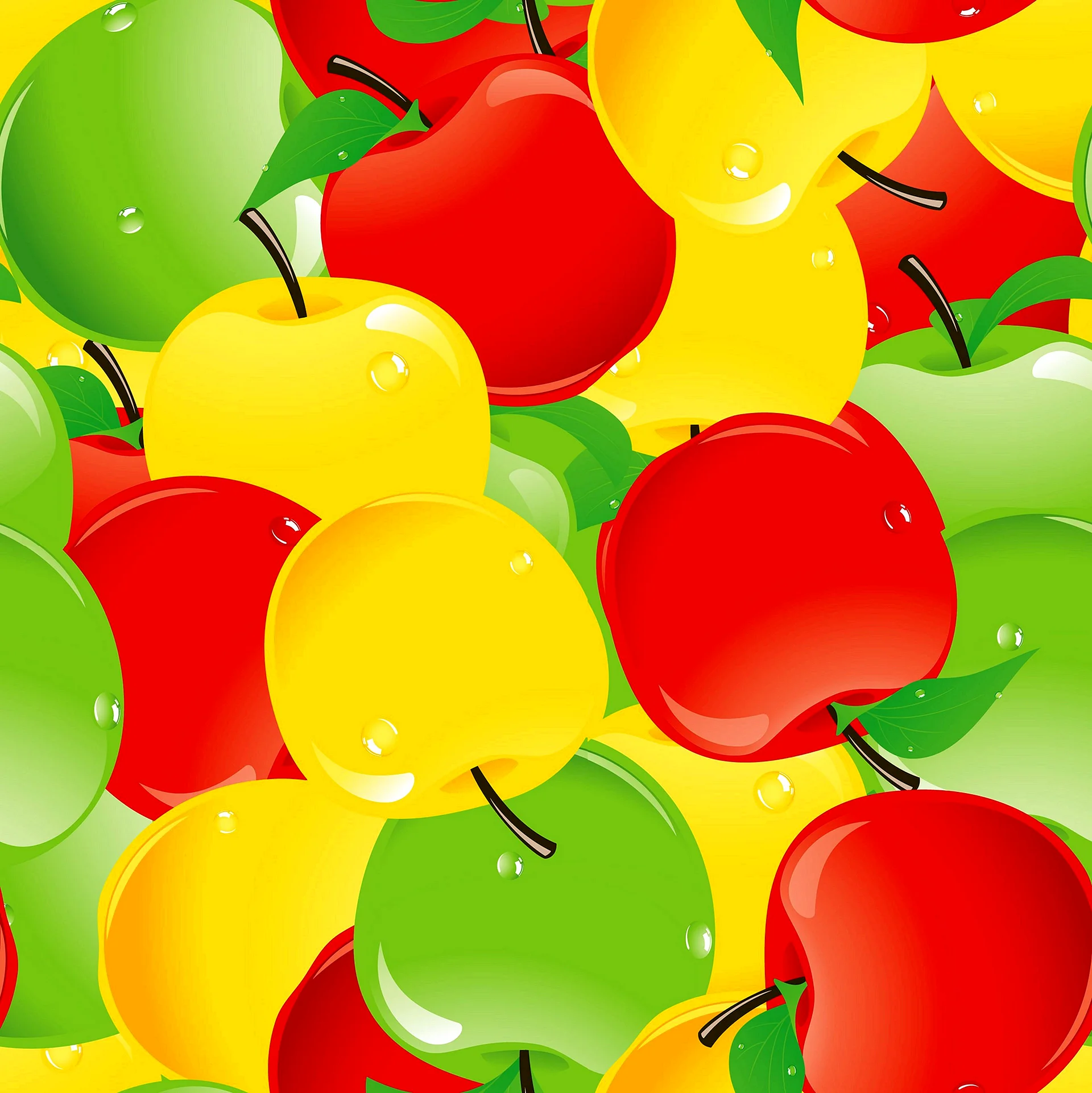 Цветные яблоки