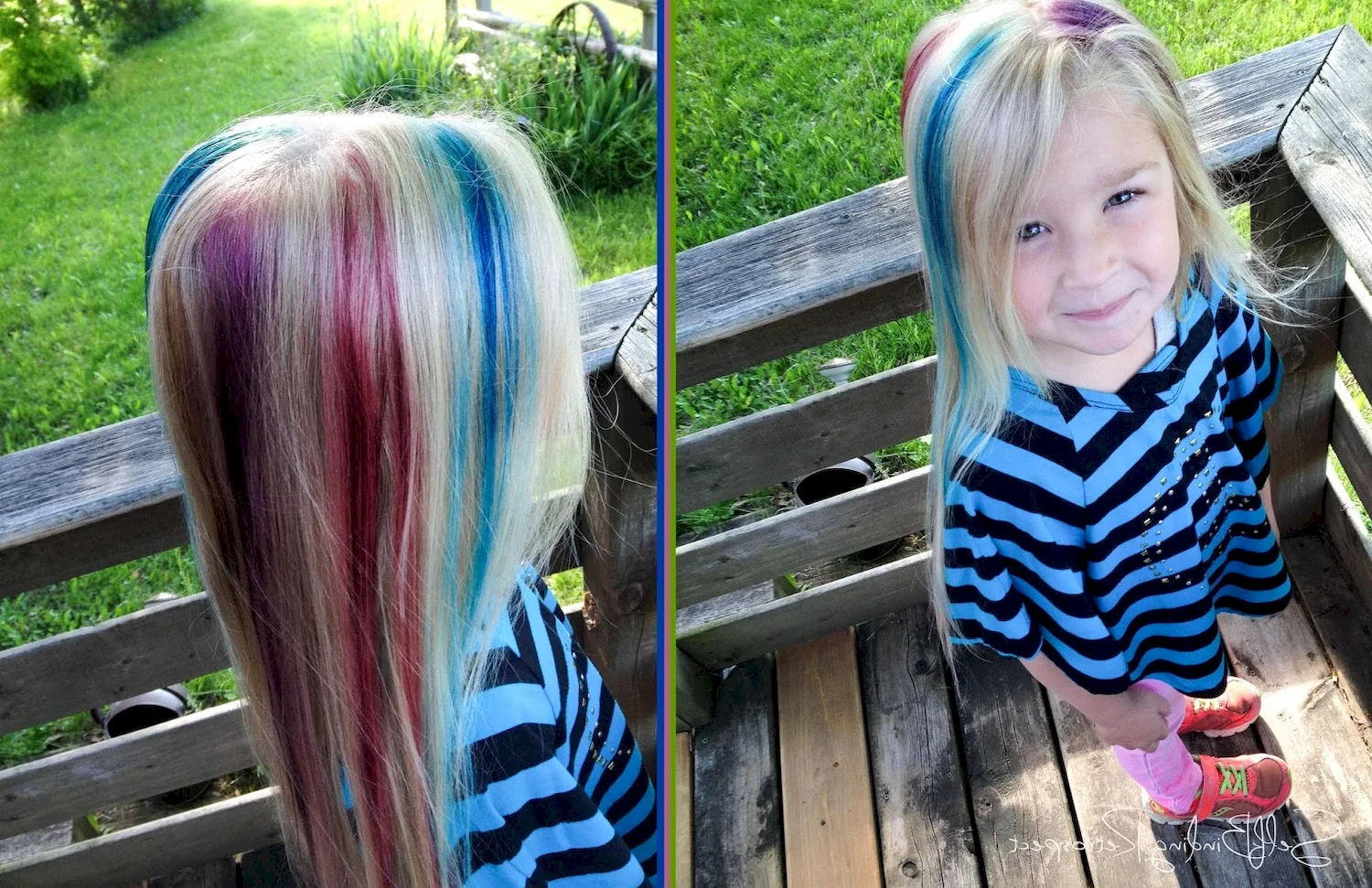 Цветные пряди для волос для детей окрашивание