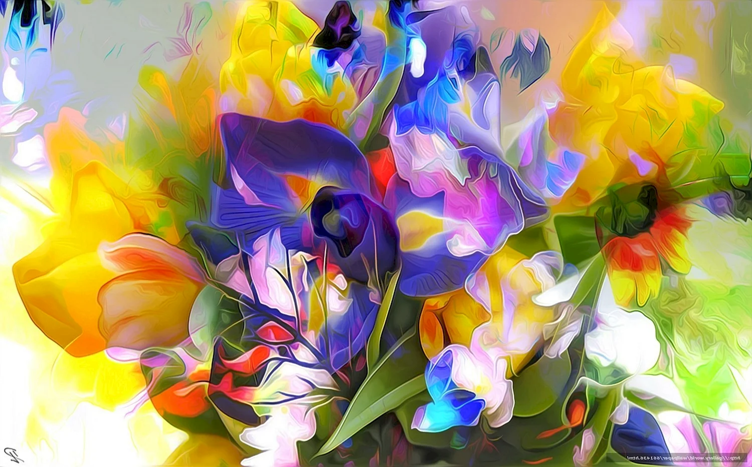 Цветы абстракция