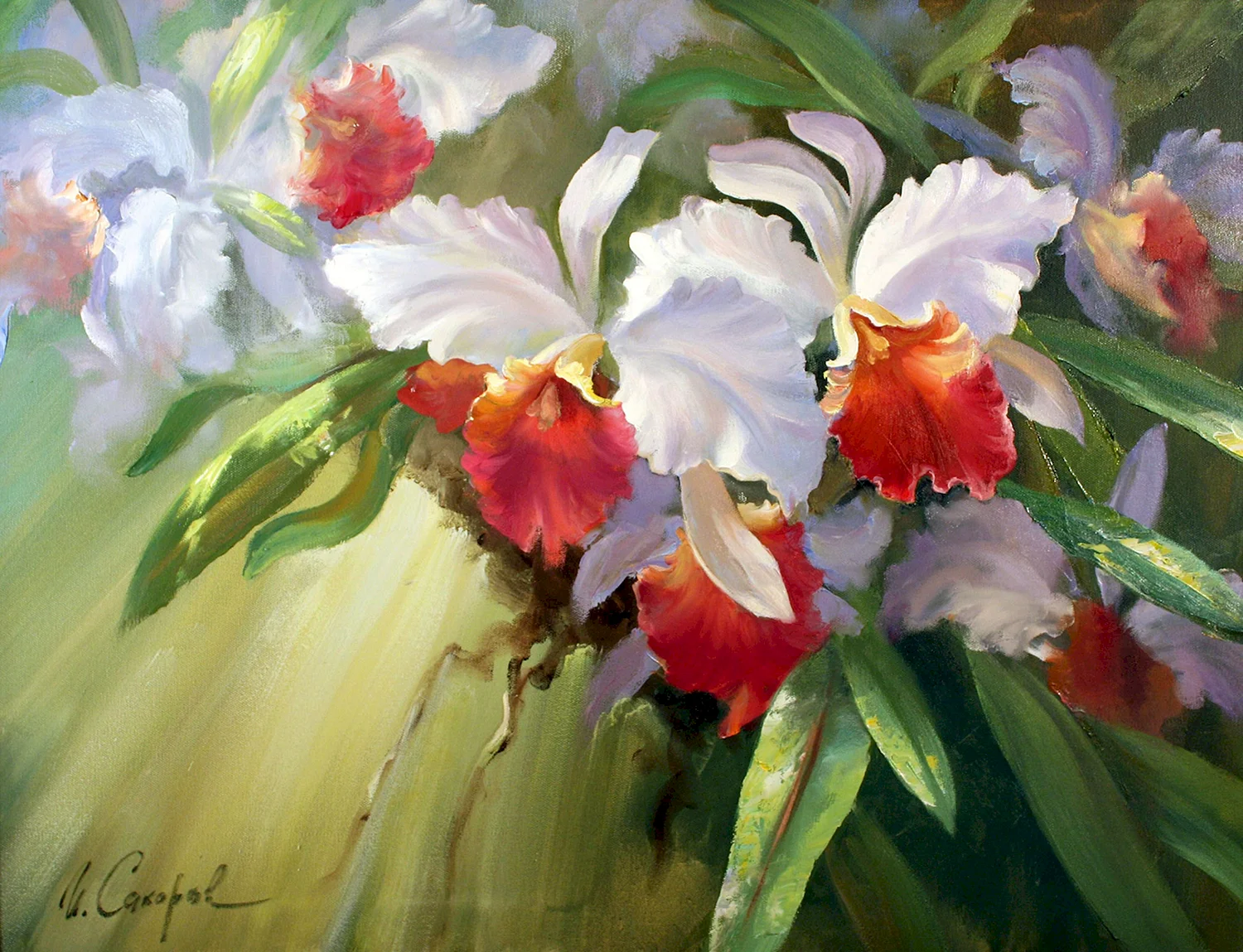 Цветы на картинах Игоря Сахарова