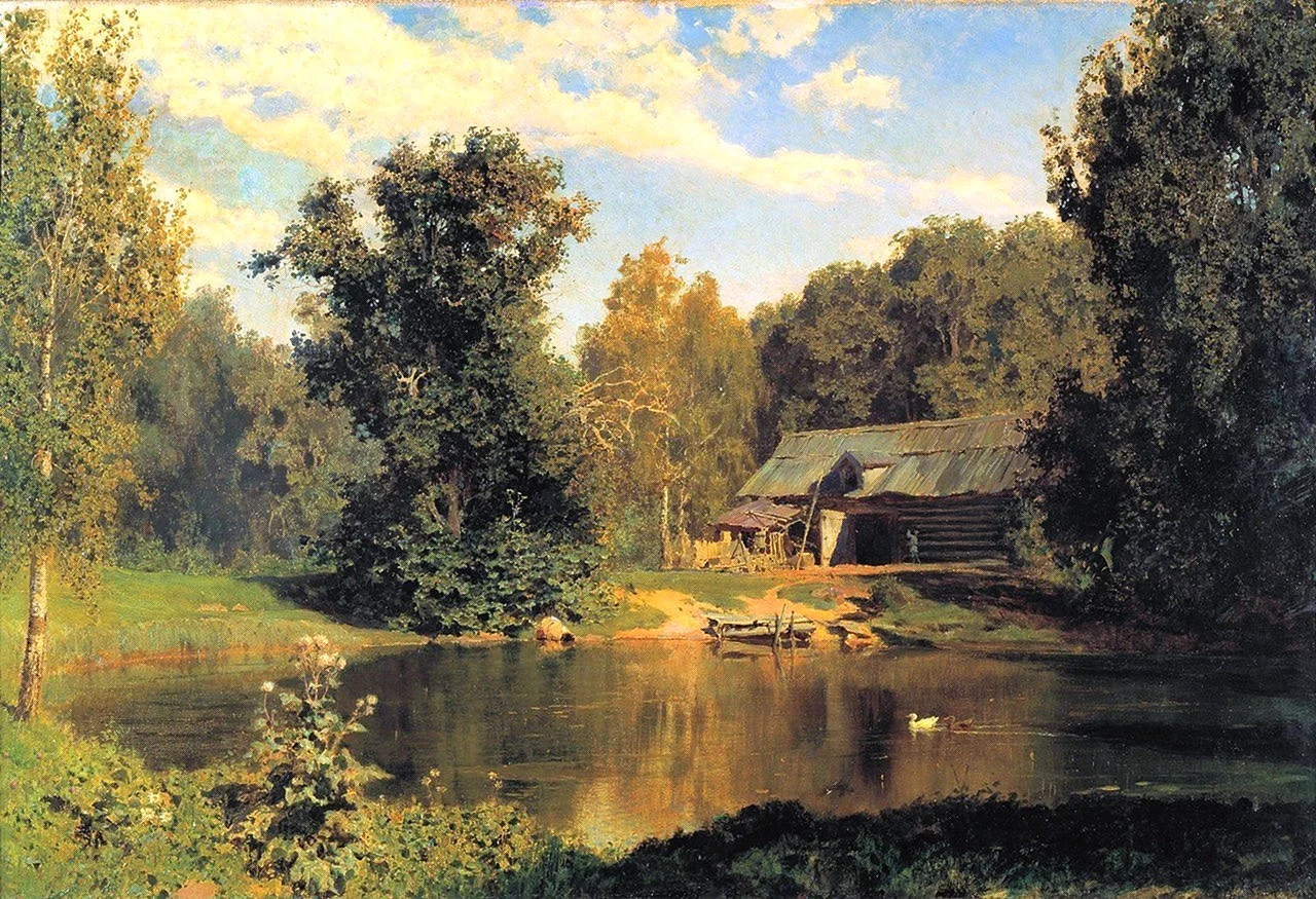 Василий Дмитриевич Поленов пруд в Абрамцеве 1883