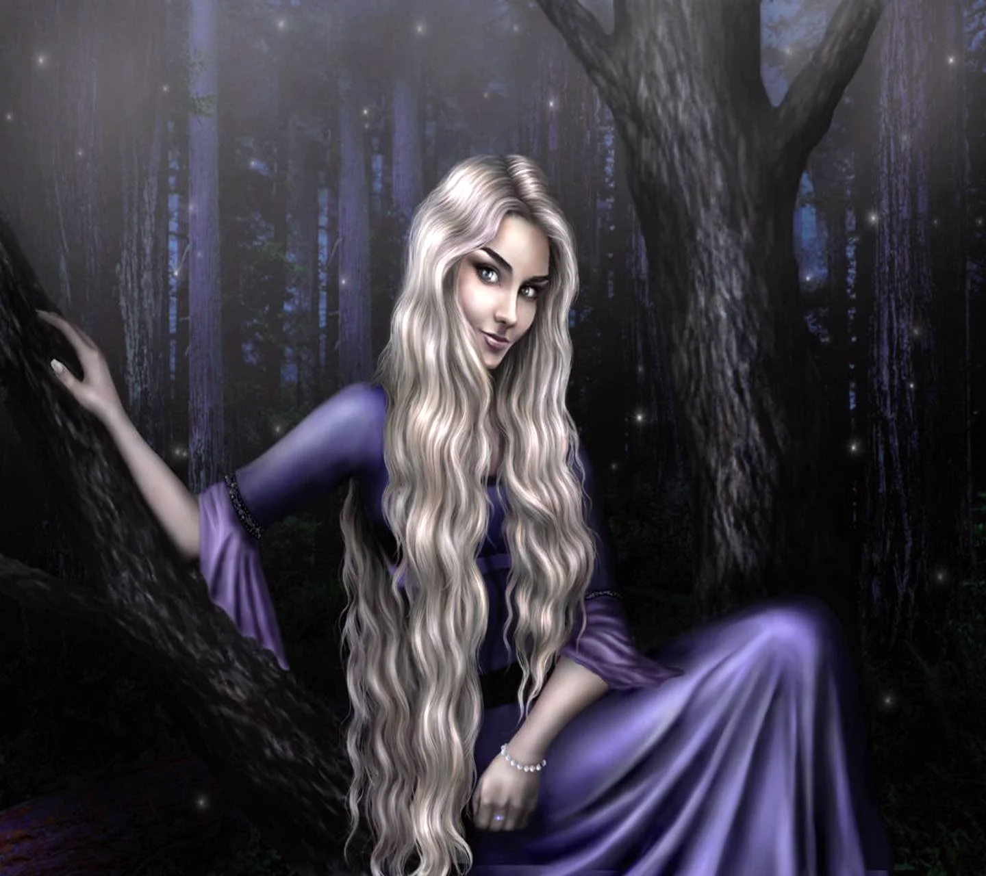 Ведьма с длинными волосами