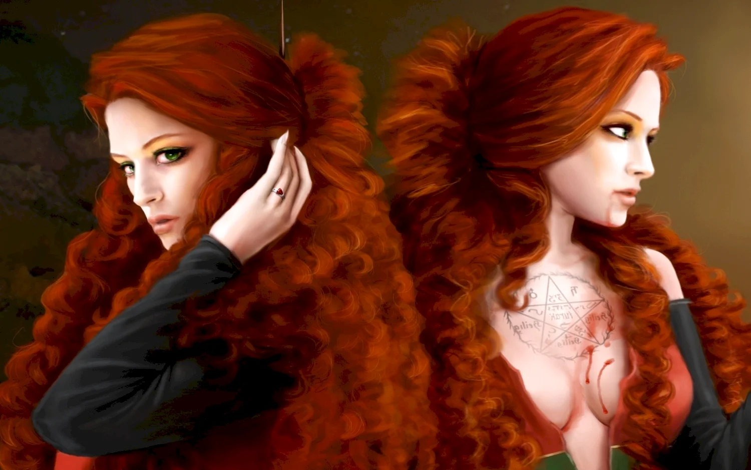 Ведьма с рыжими волосами