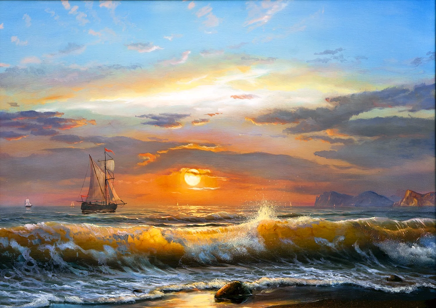 Виктор Лузик картины море