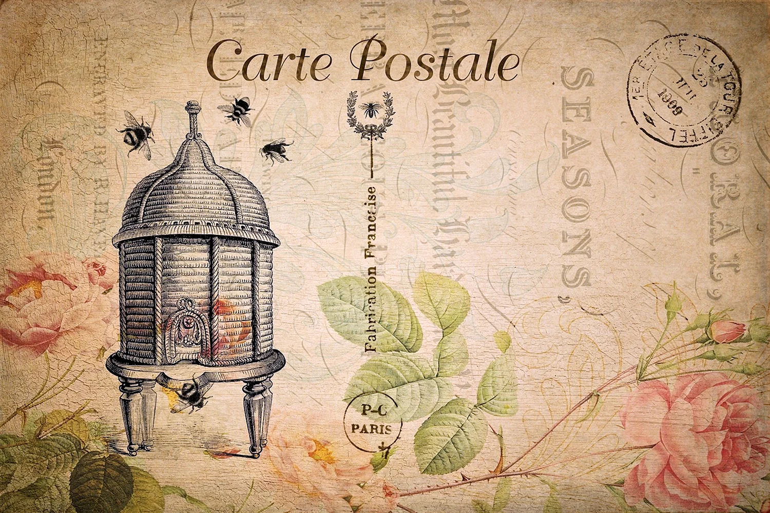 Винтажная Почтовая открытка