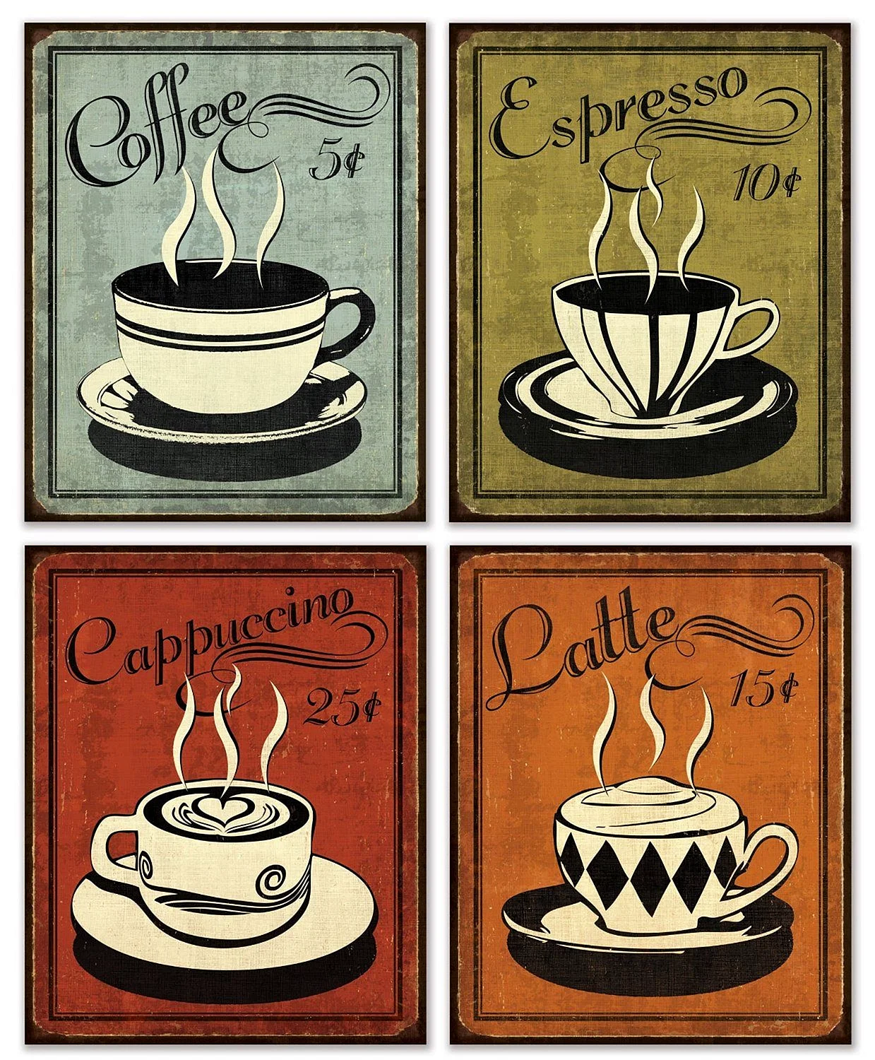 Винтажные постеры кофе