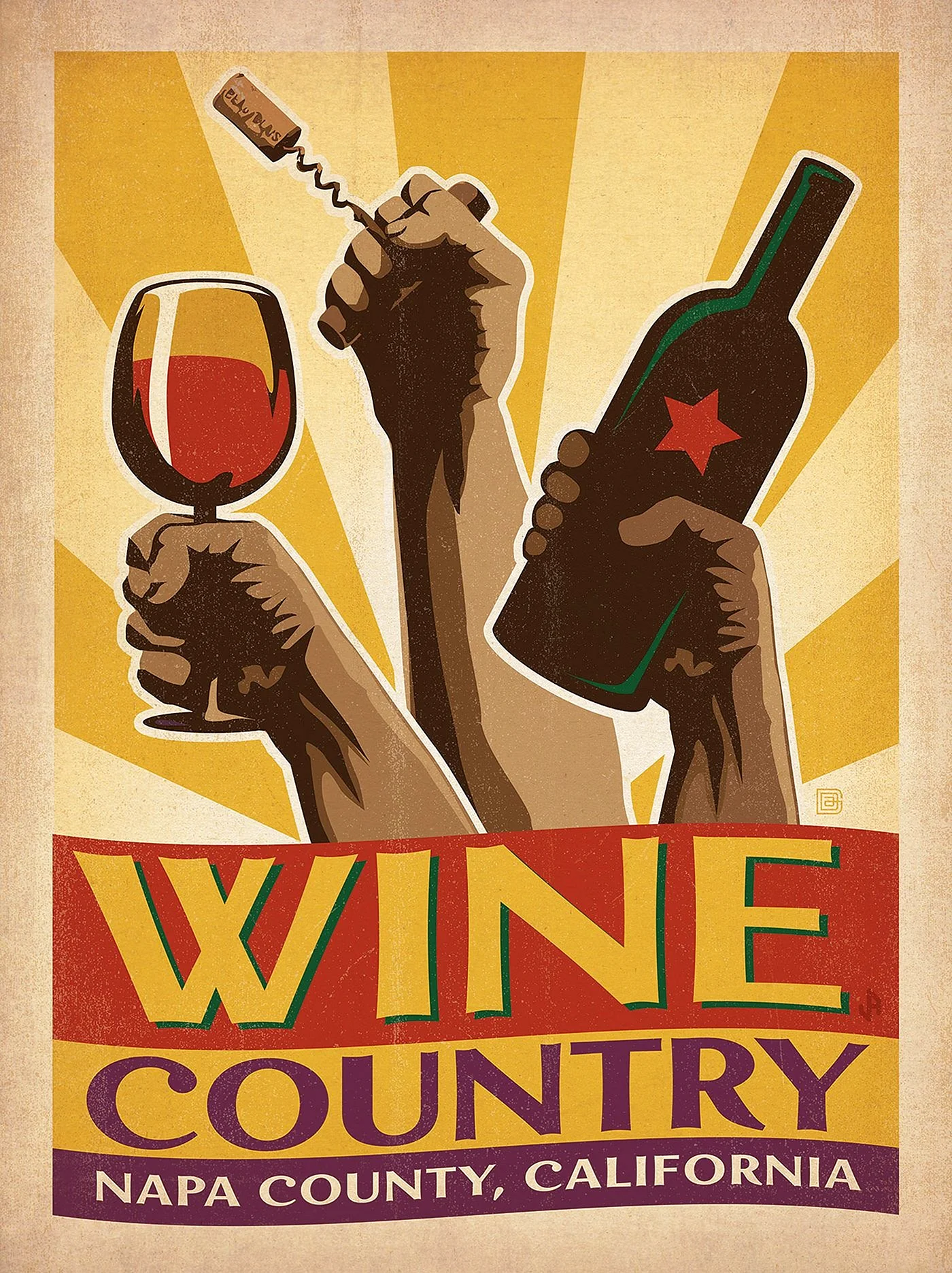 Винтажные постеры вино