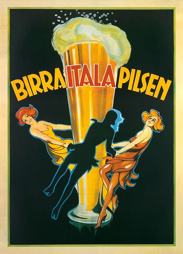 Винтажные рекламные плакаты пиво