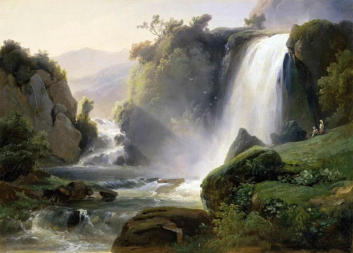 Водопад Тиволи живопись