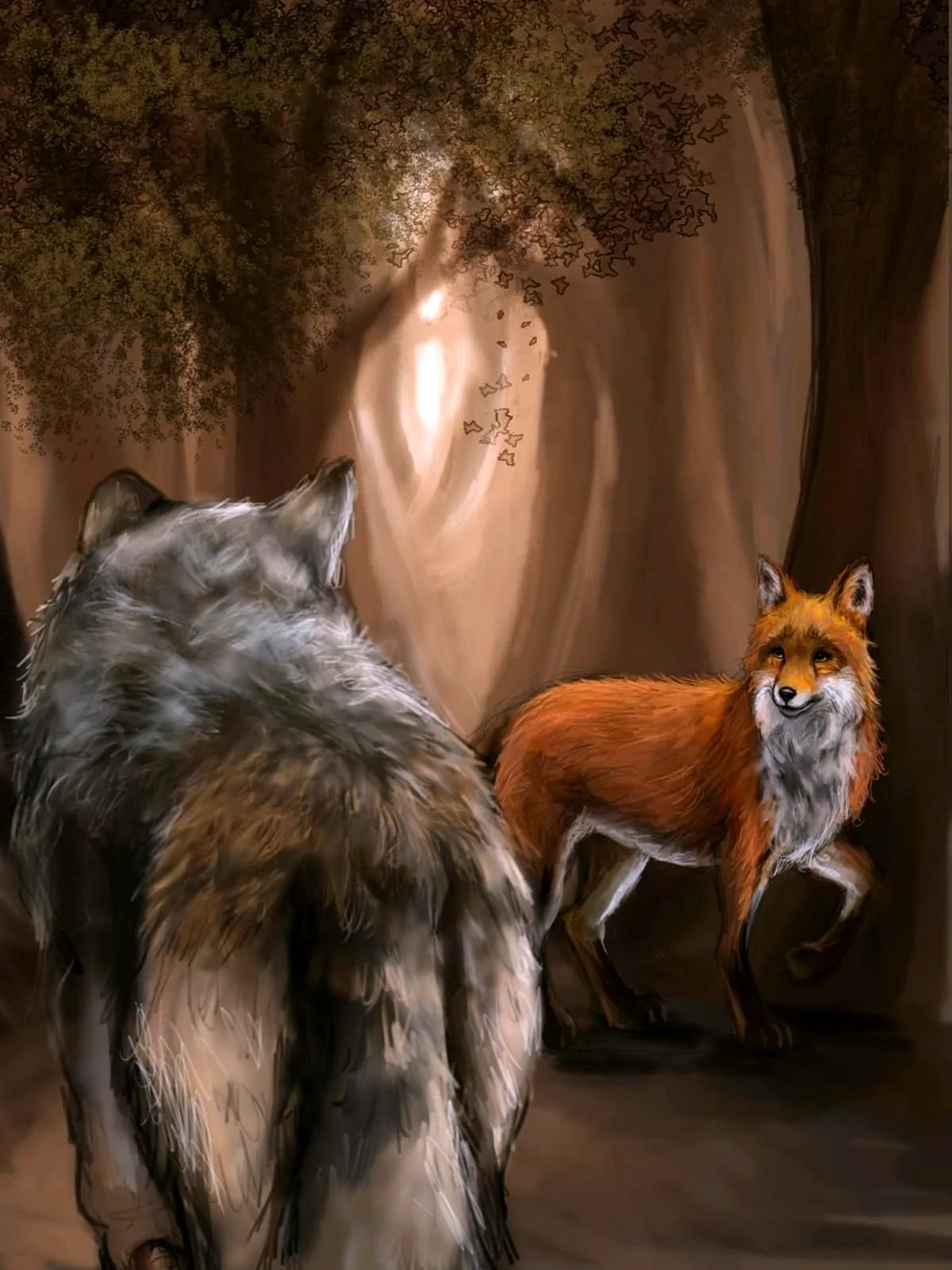 картинки про лис и волков