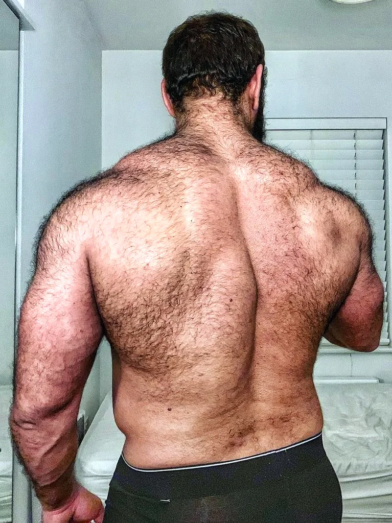 Волосатая мужская спина