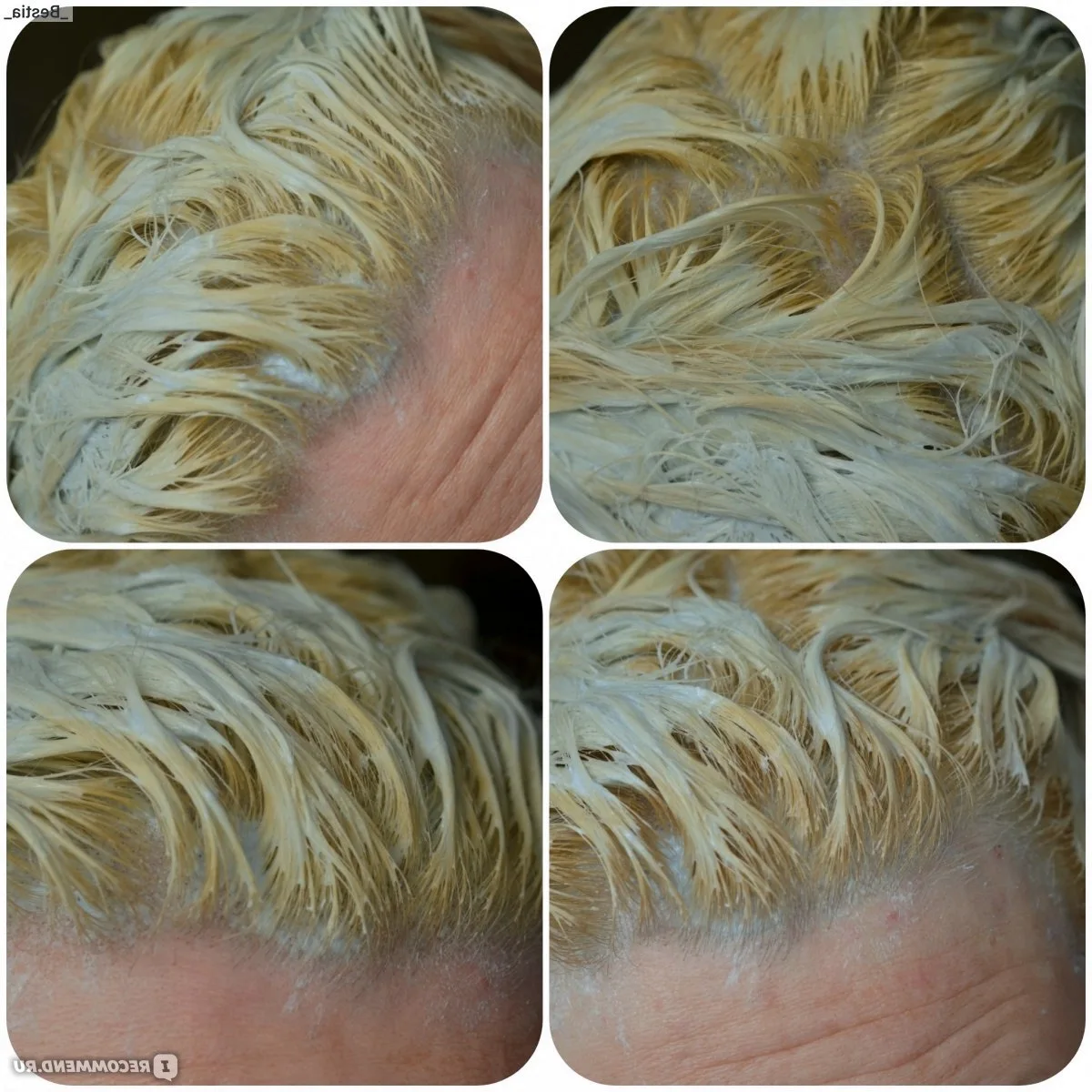 Волосы после осветления порошком