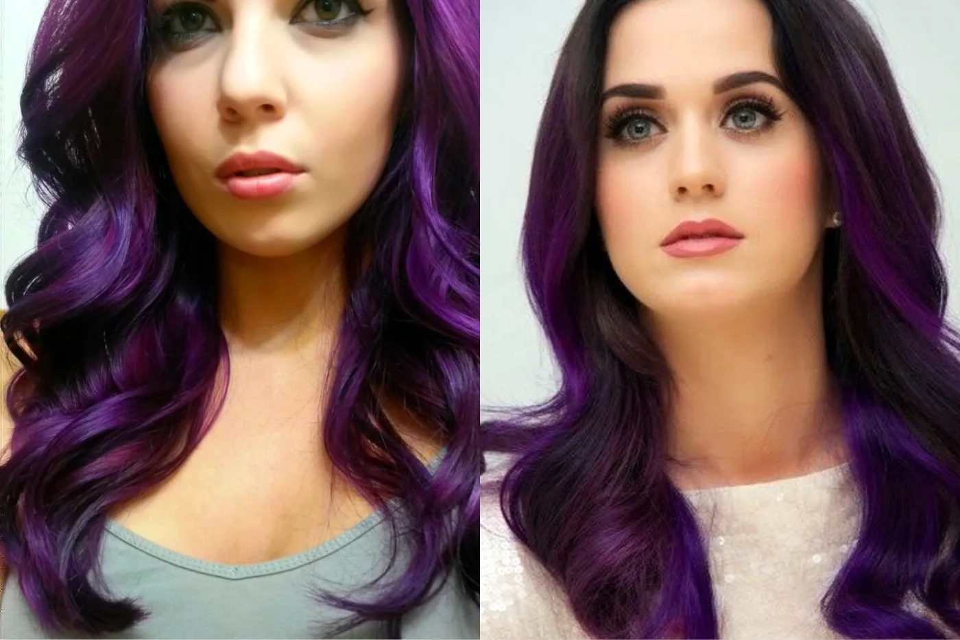 Волосы с фиолетовым подтоном