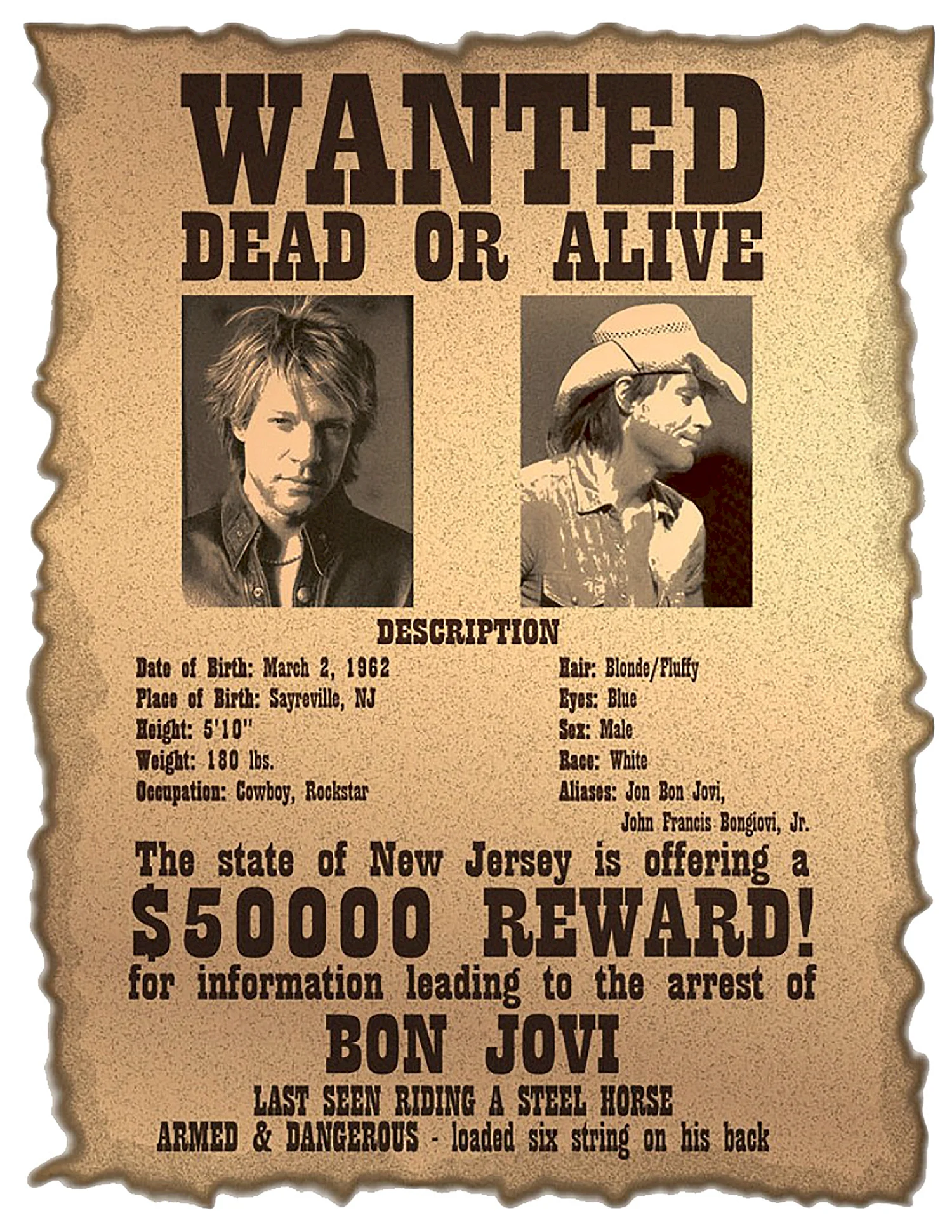 Wanted Dead or Alive плакат