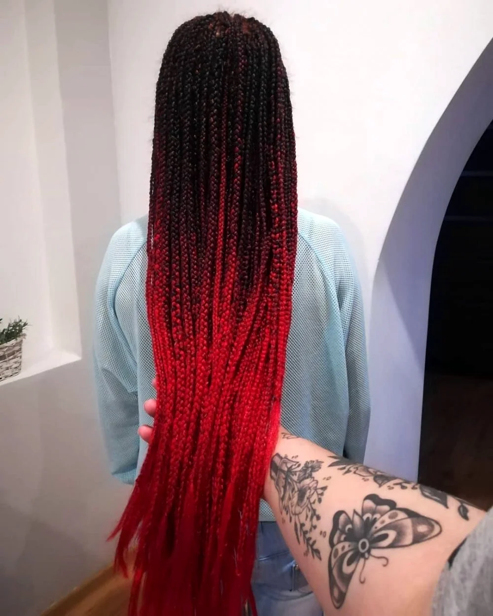 Wine Red Braids hair