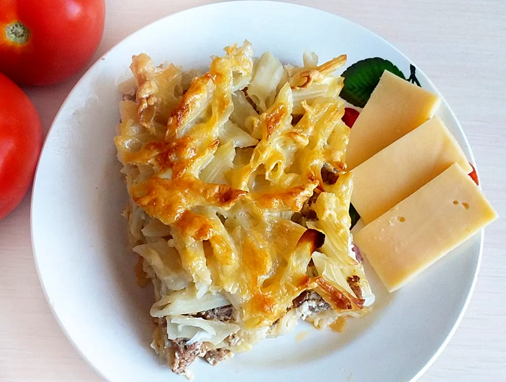 Запеканка из макарон с сыром