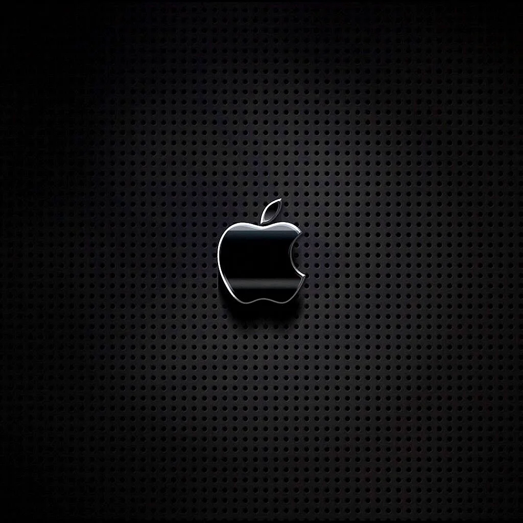 Заставка Apple на черном фоне