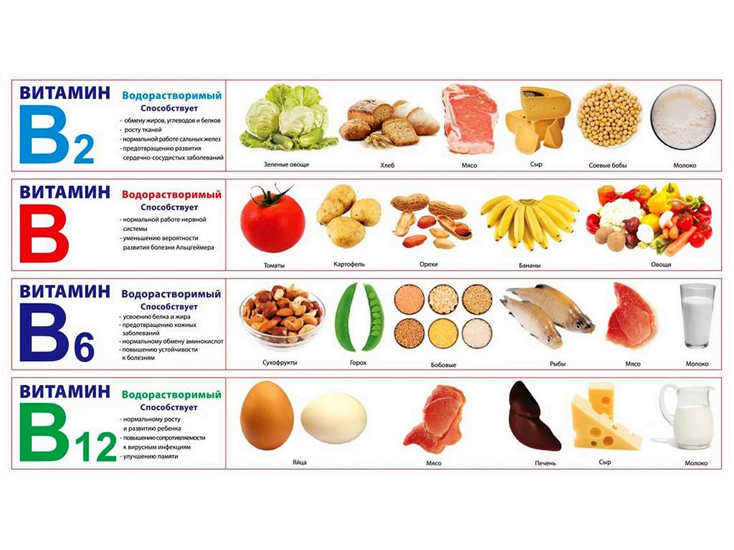 Здоровое питание таблица витаминов