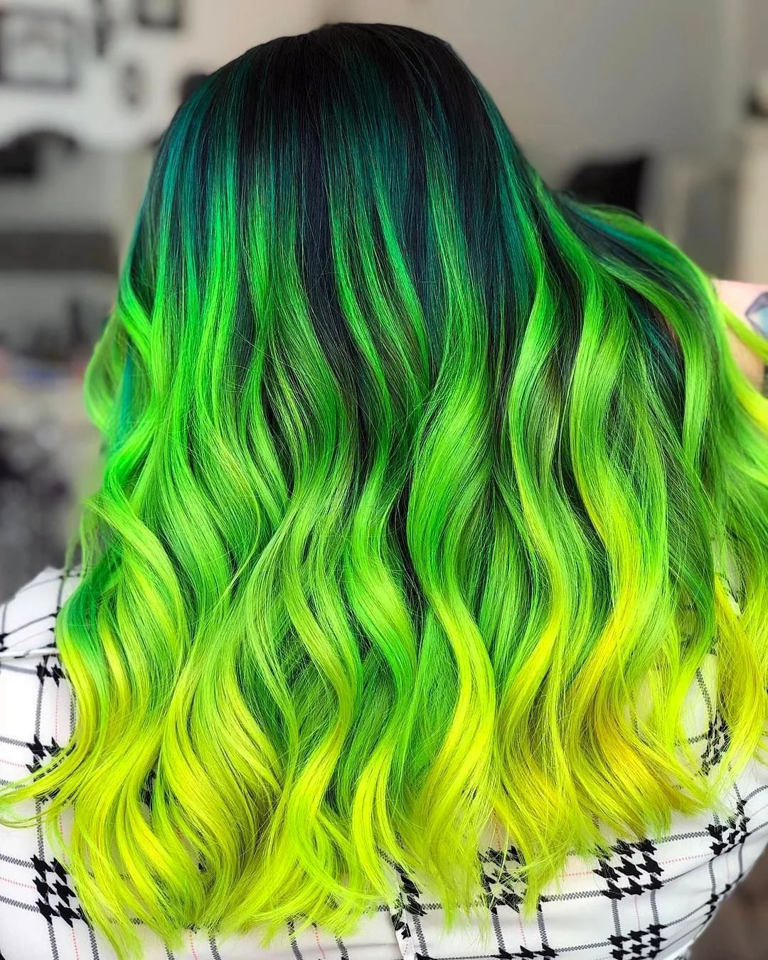 Зелёное окрашивание волос