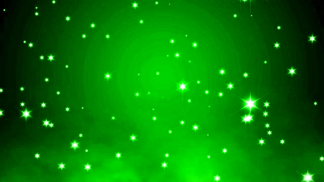 Зеленый фон со звездами