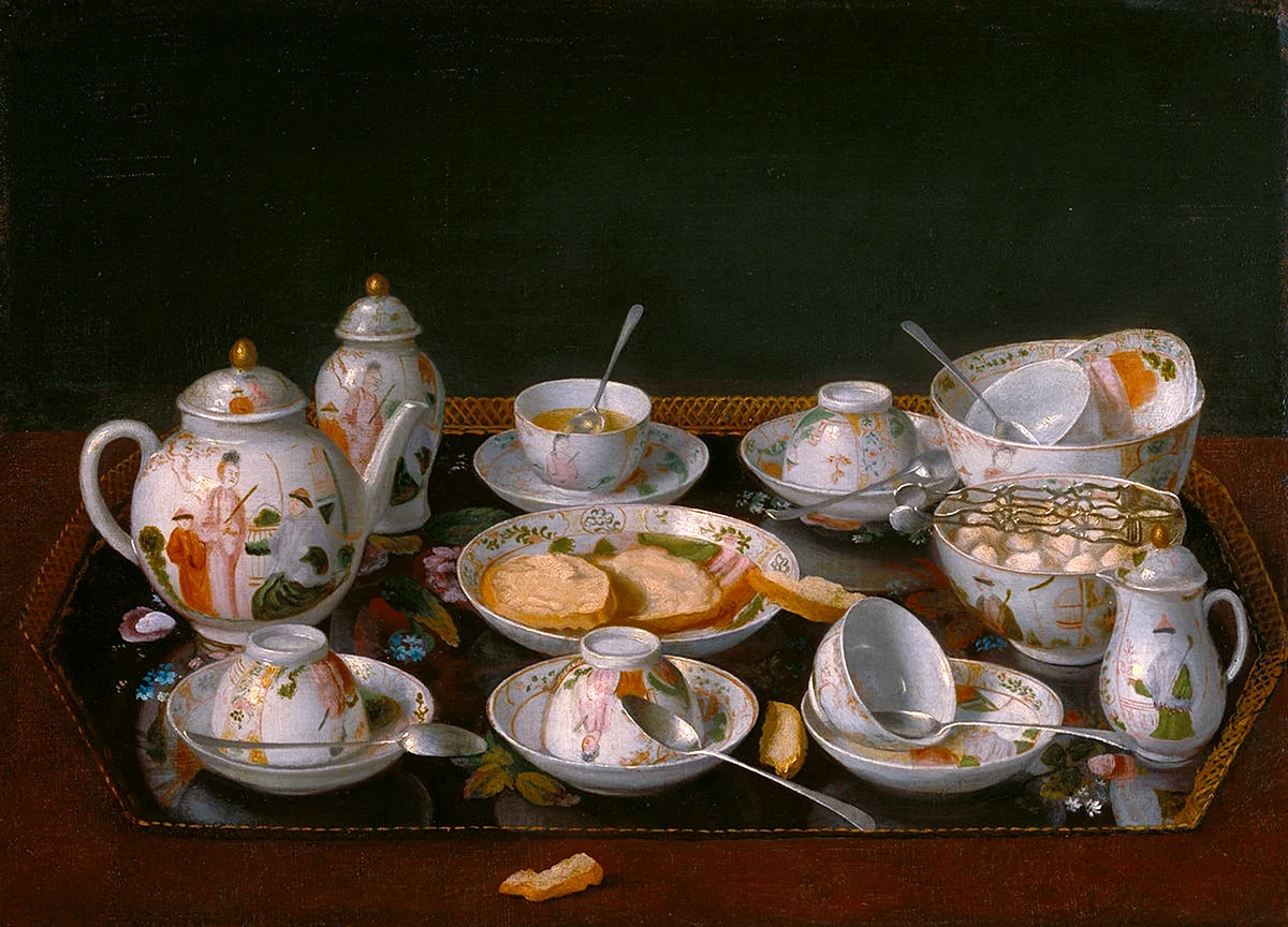 Жан Этьен Лиотар натюрморт с чайным сервизом
