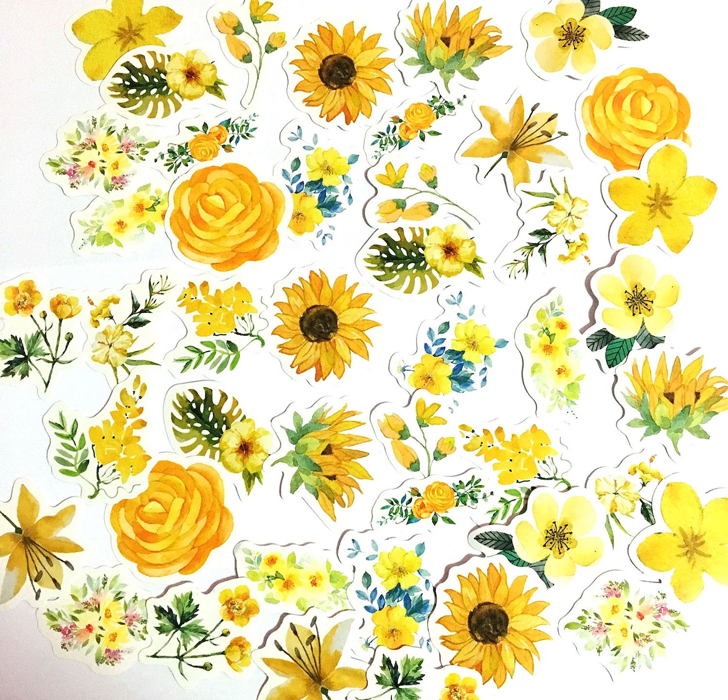 Желтые цветы Стикеры