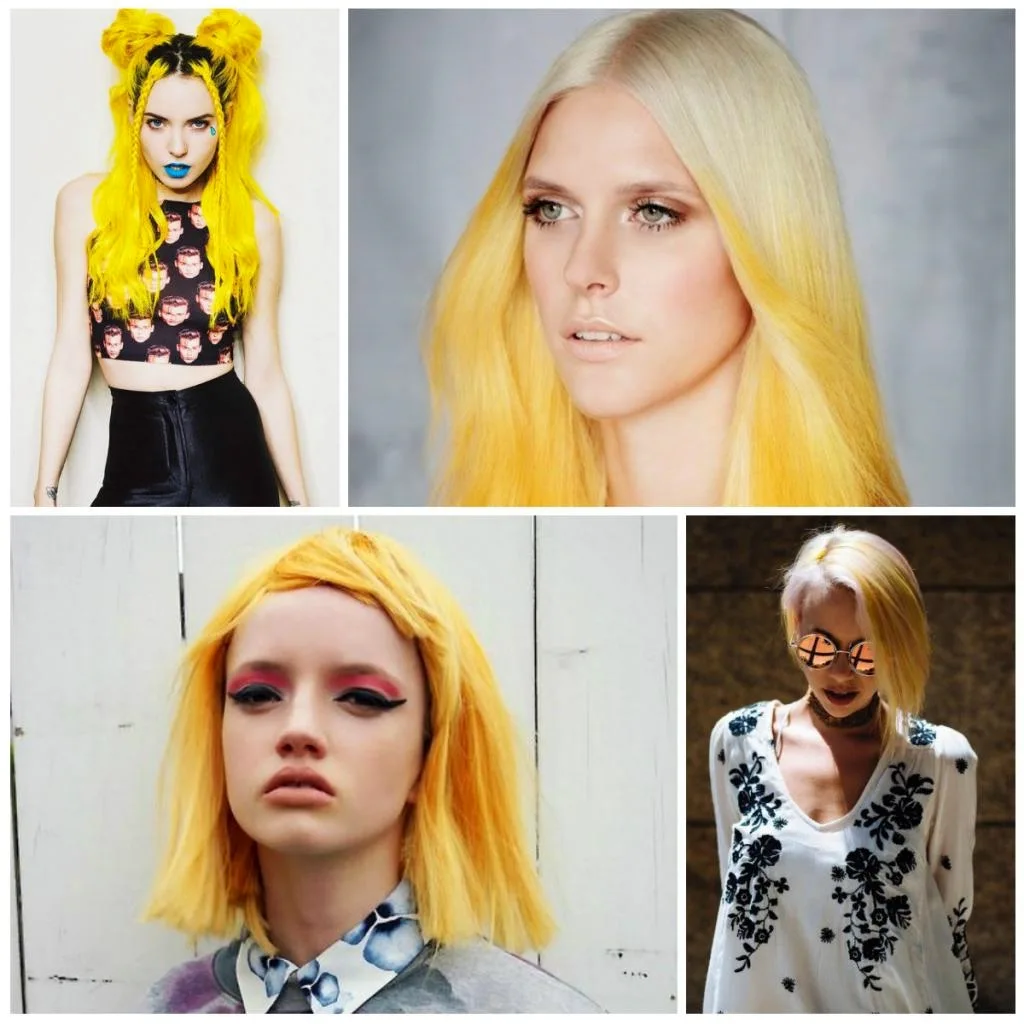 Желтые волосы модный тренд