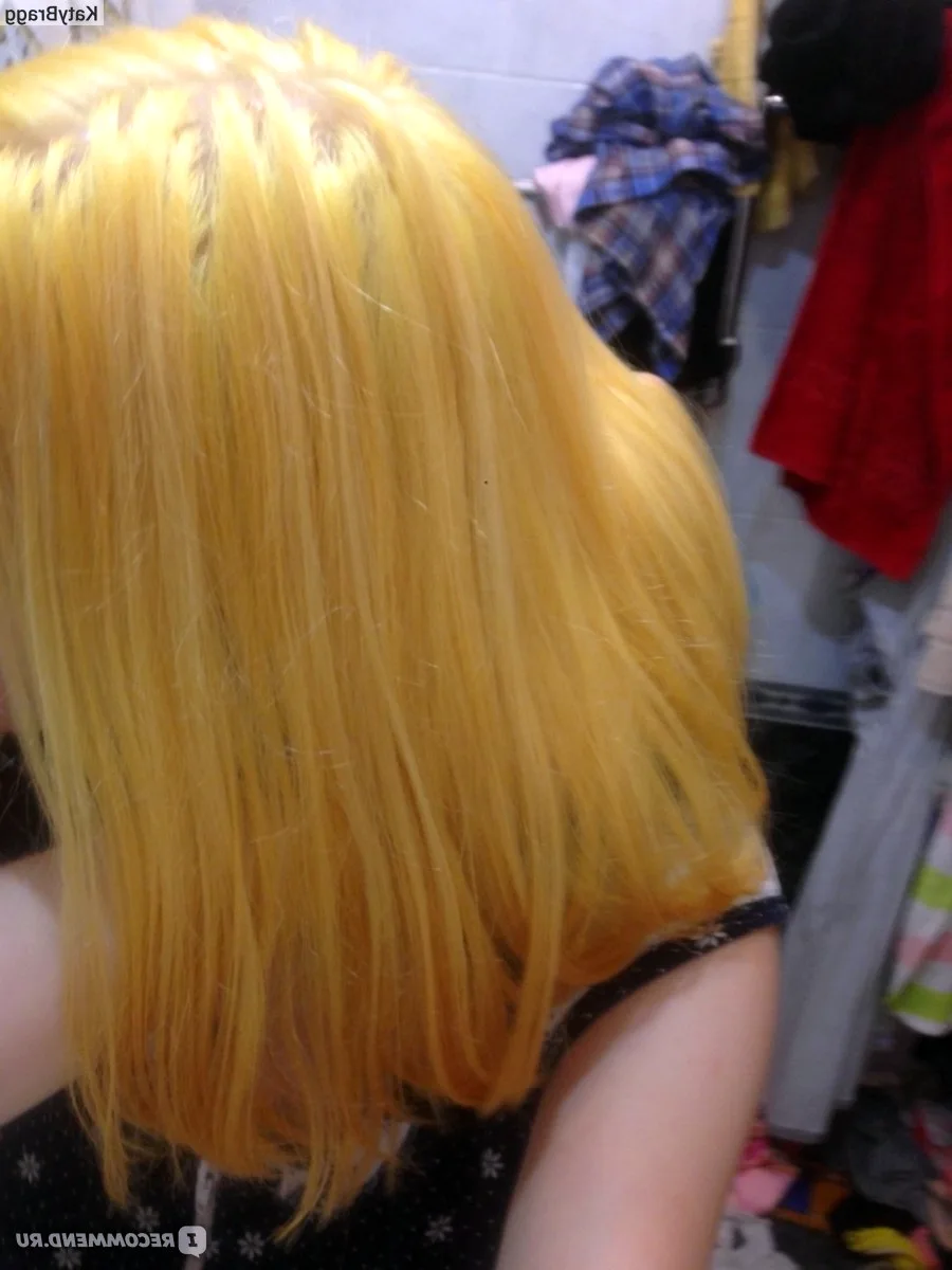 Жёлтые волосы после осветления